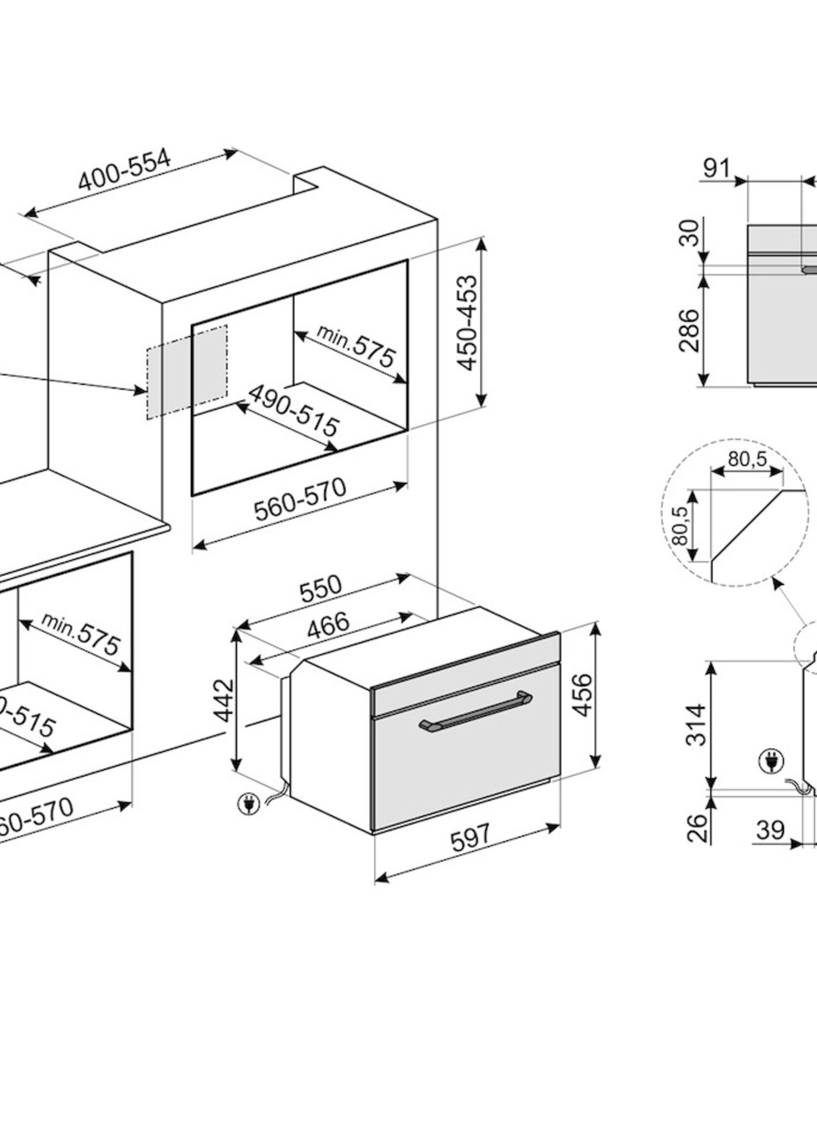 Smeg SF4920VCX1 stoomoven 45 cm