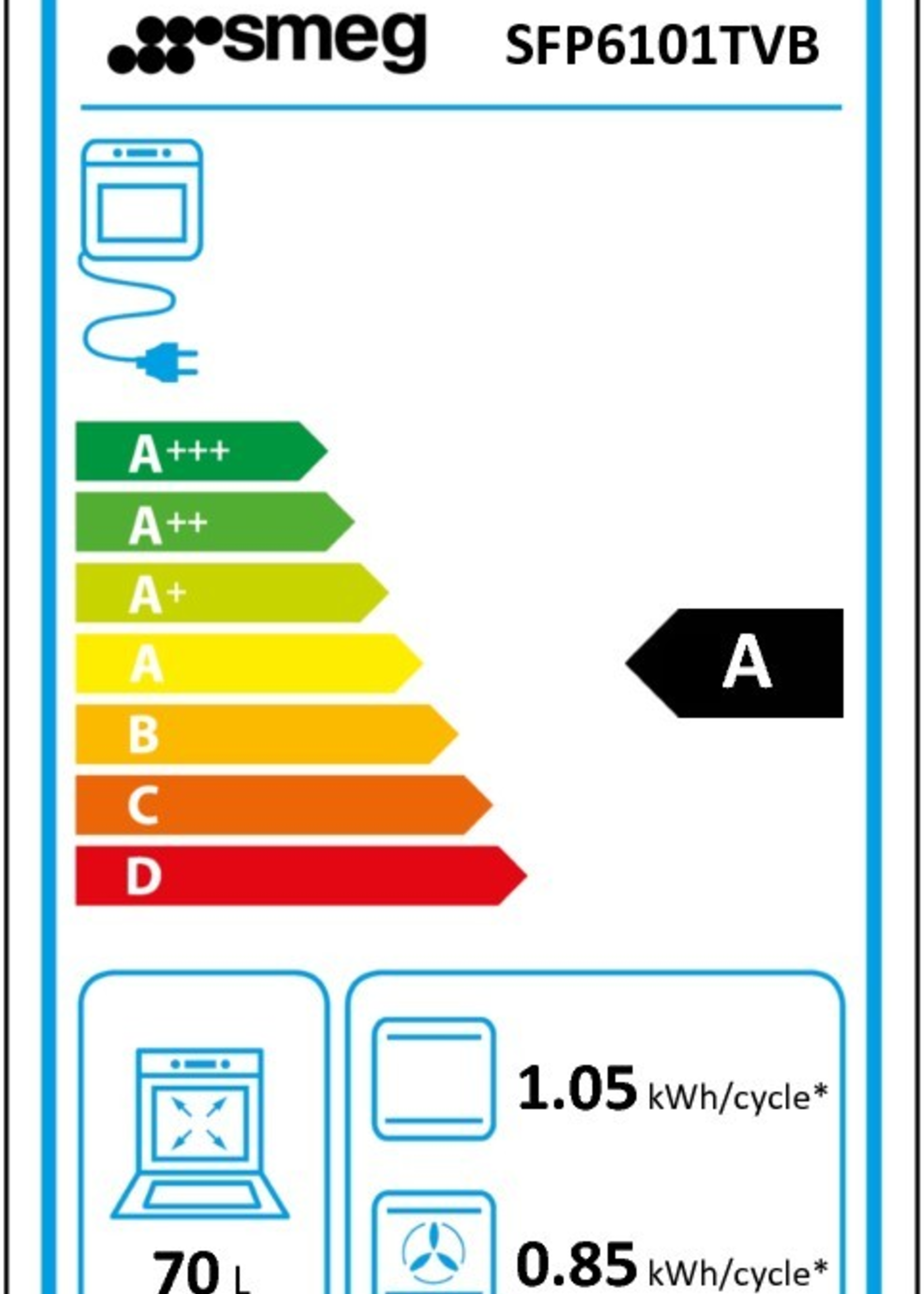 Smeg SFP6101TVB solo oven 60 cm