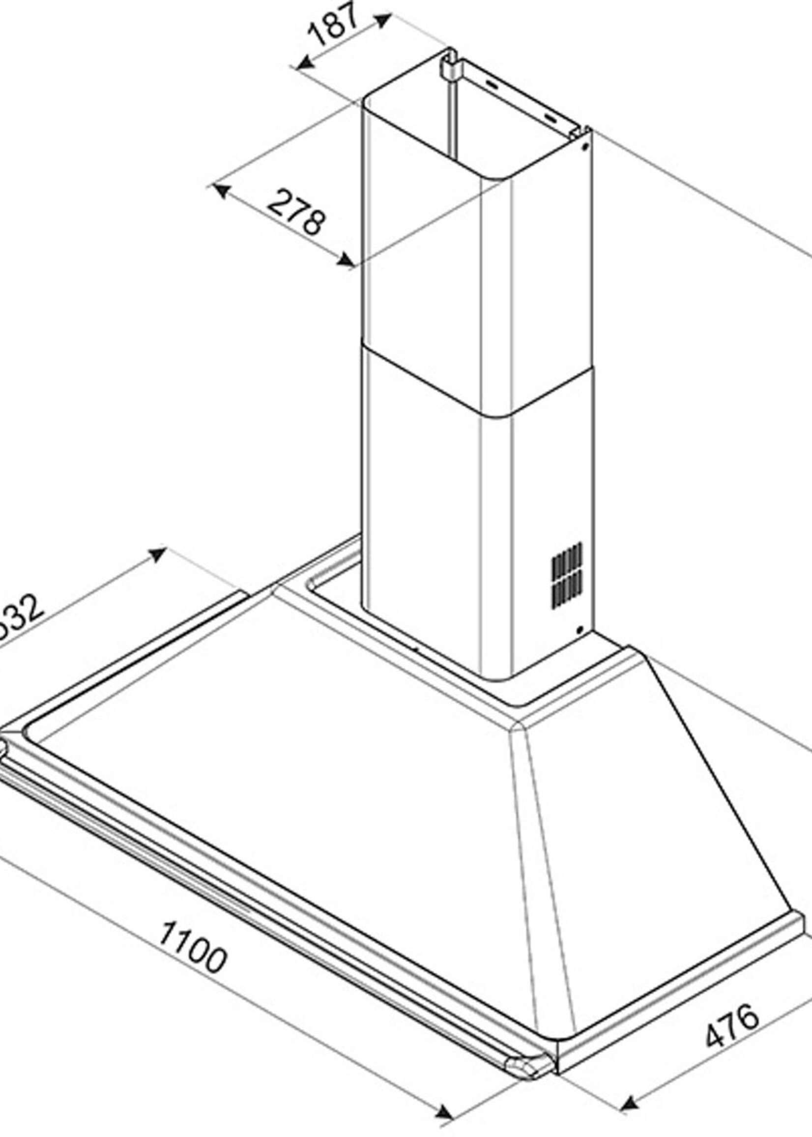Smeg KT110PE wandschouwkap afzuigkap