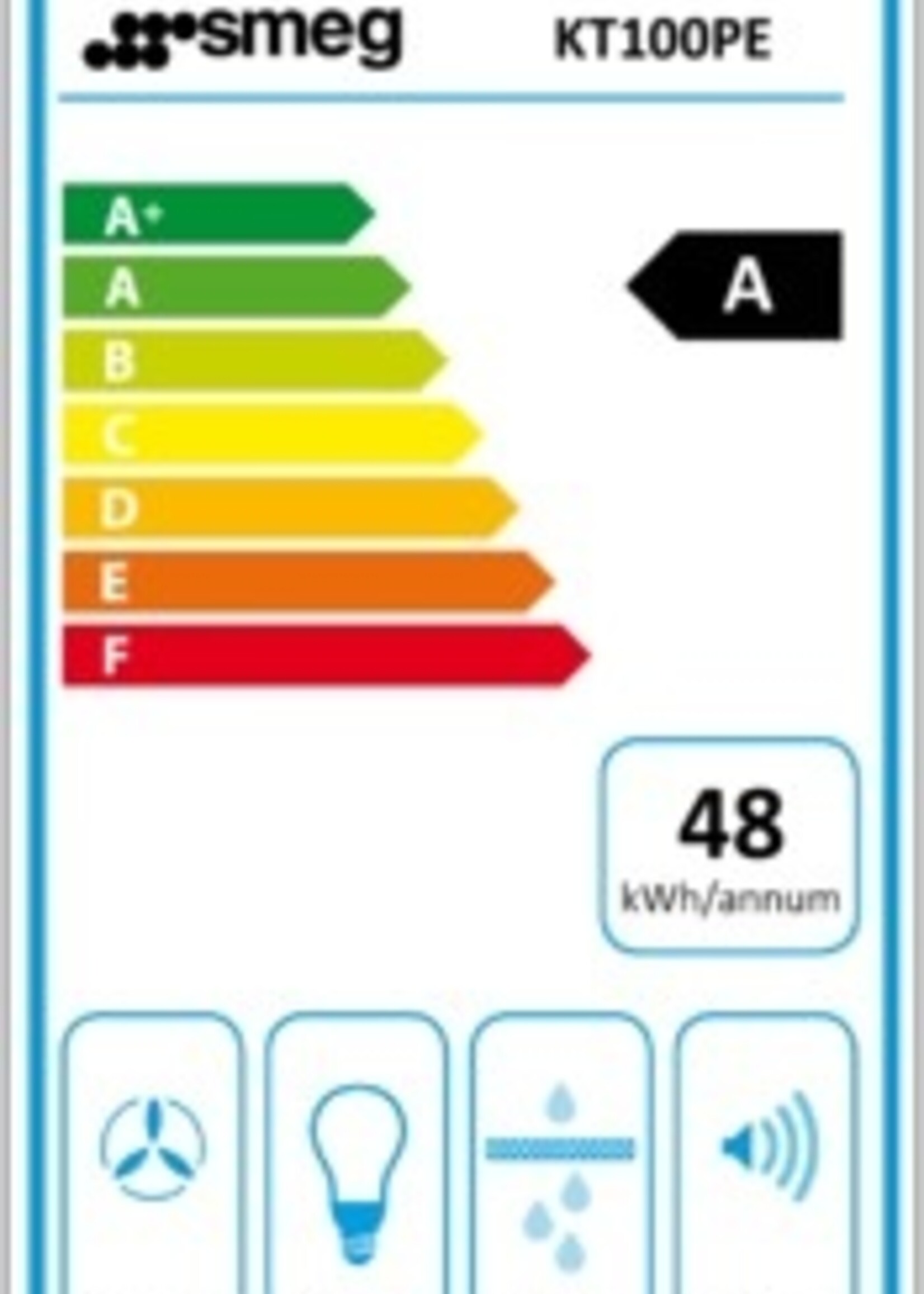 Smeg KT100BLE wandschouw afzuigkap