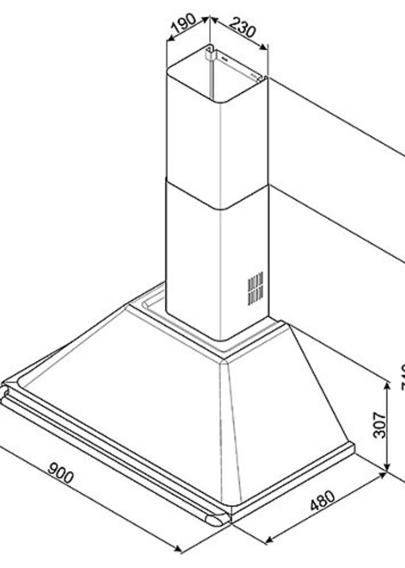 Smeg KTR90XE wandschouw afzuigkap