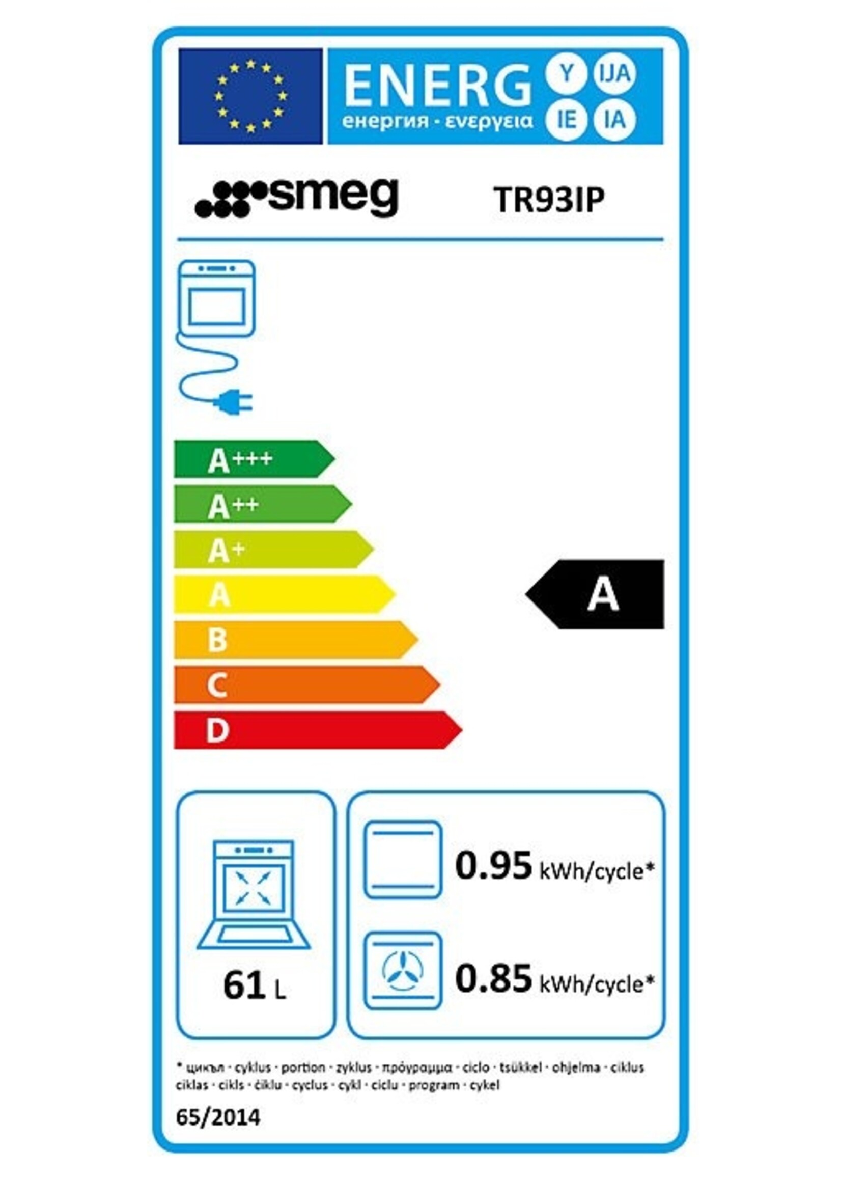Smeg TR93IP fornuis 90 cm