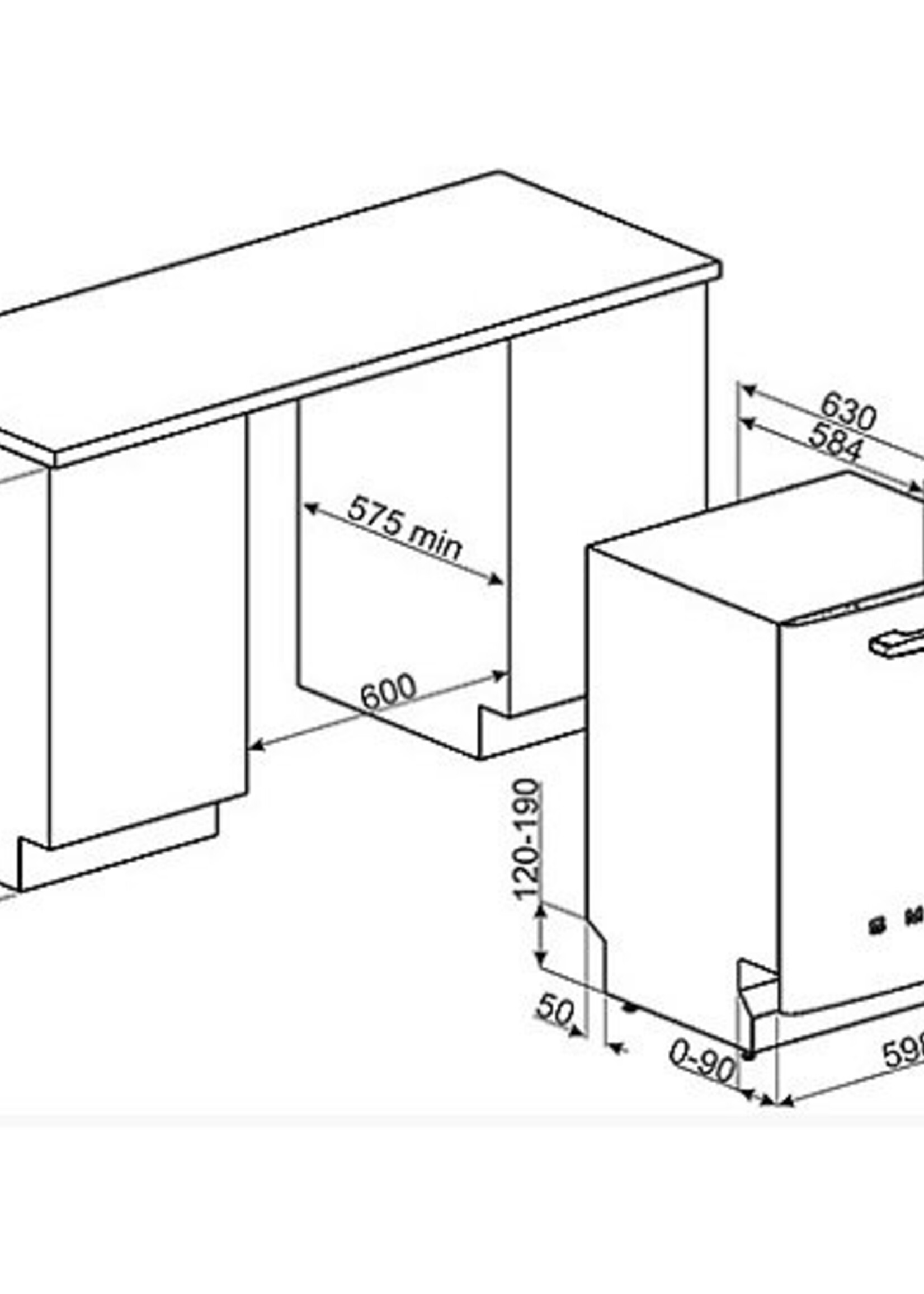 Smeg ST2FABBL onderbouw vaatwasser
