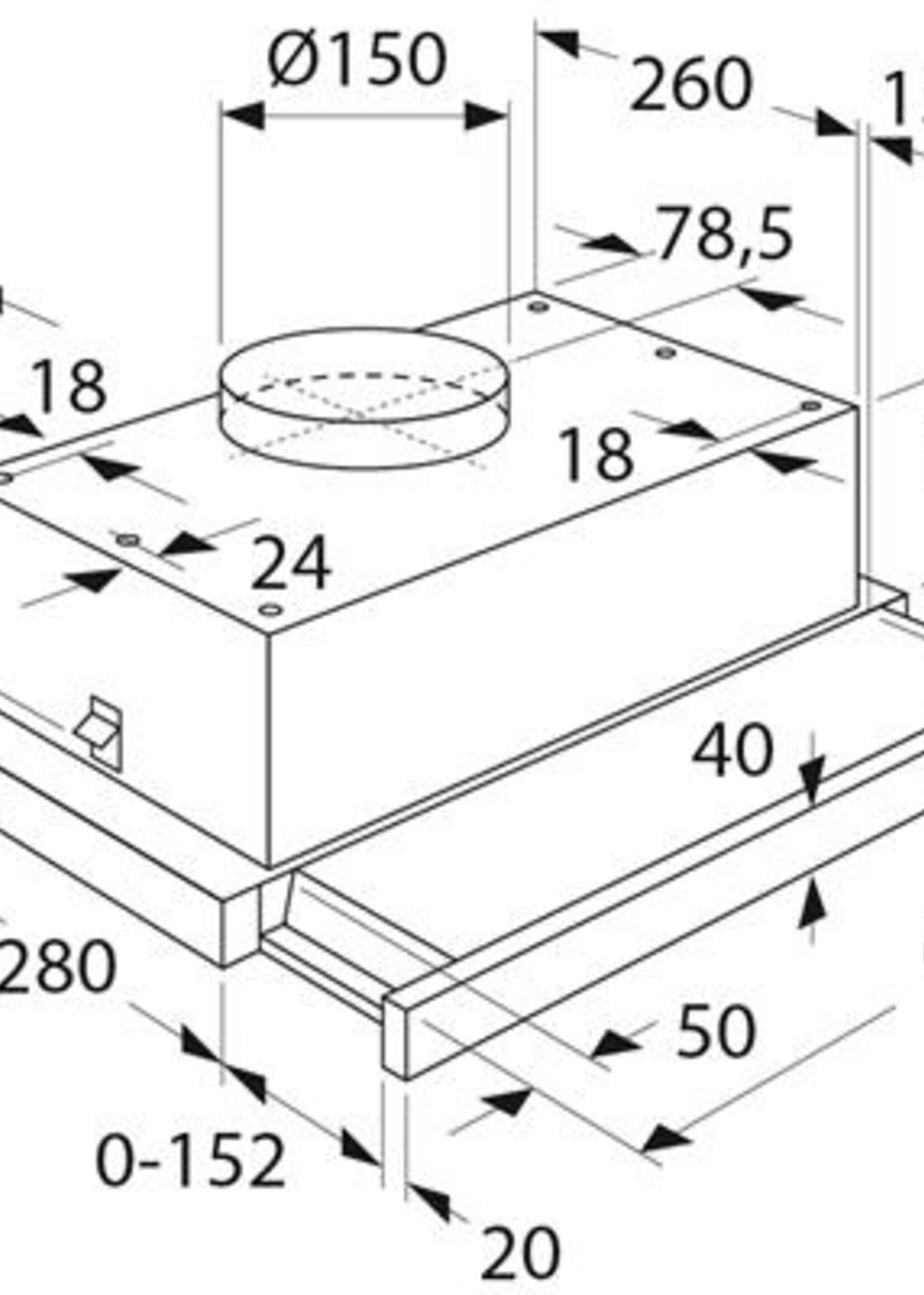 Etna AV361RVS vlakscherm afzuigkap 60 cm