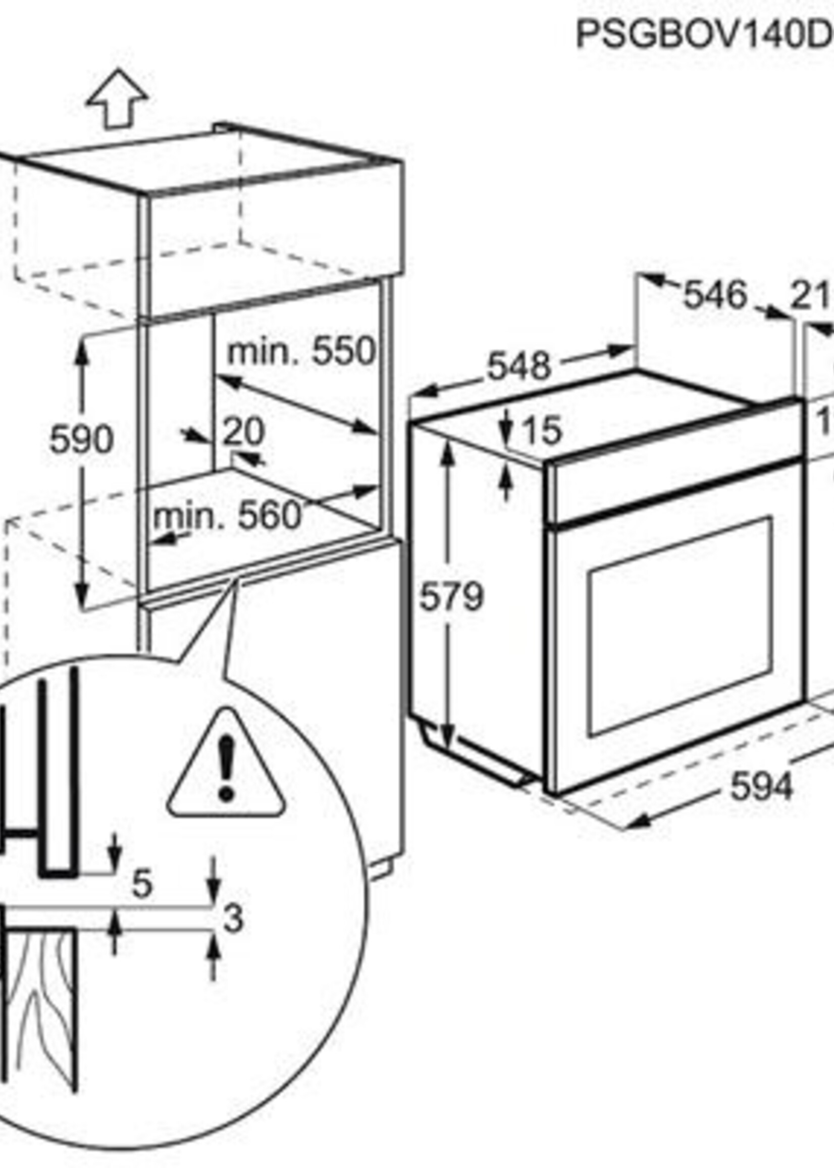 AEG BPK842220M oven 60 cm
