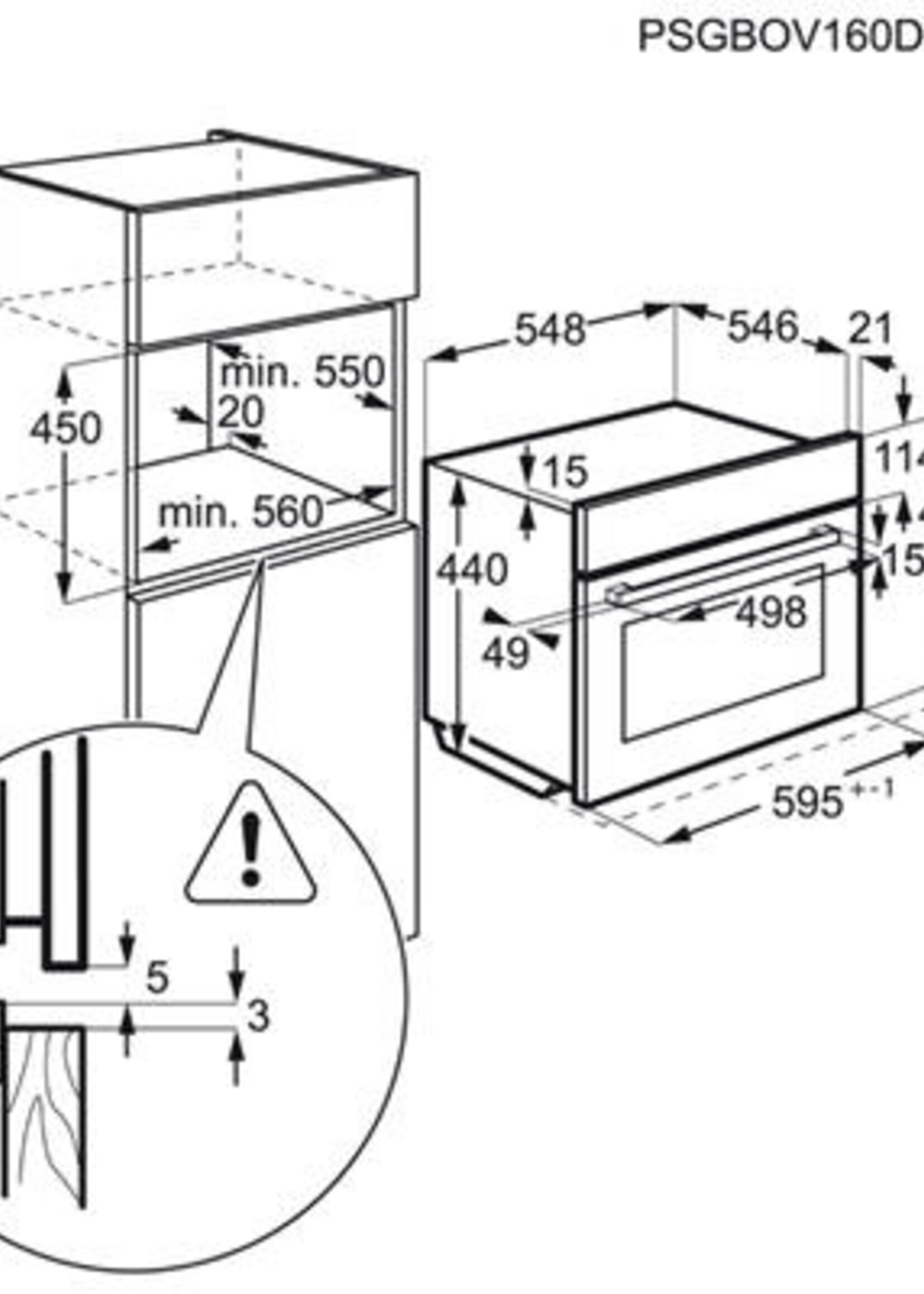 AEG KMK761000M oven met magnetron 45 cm