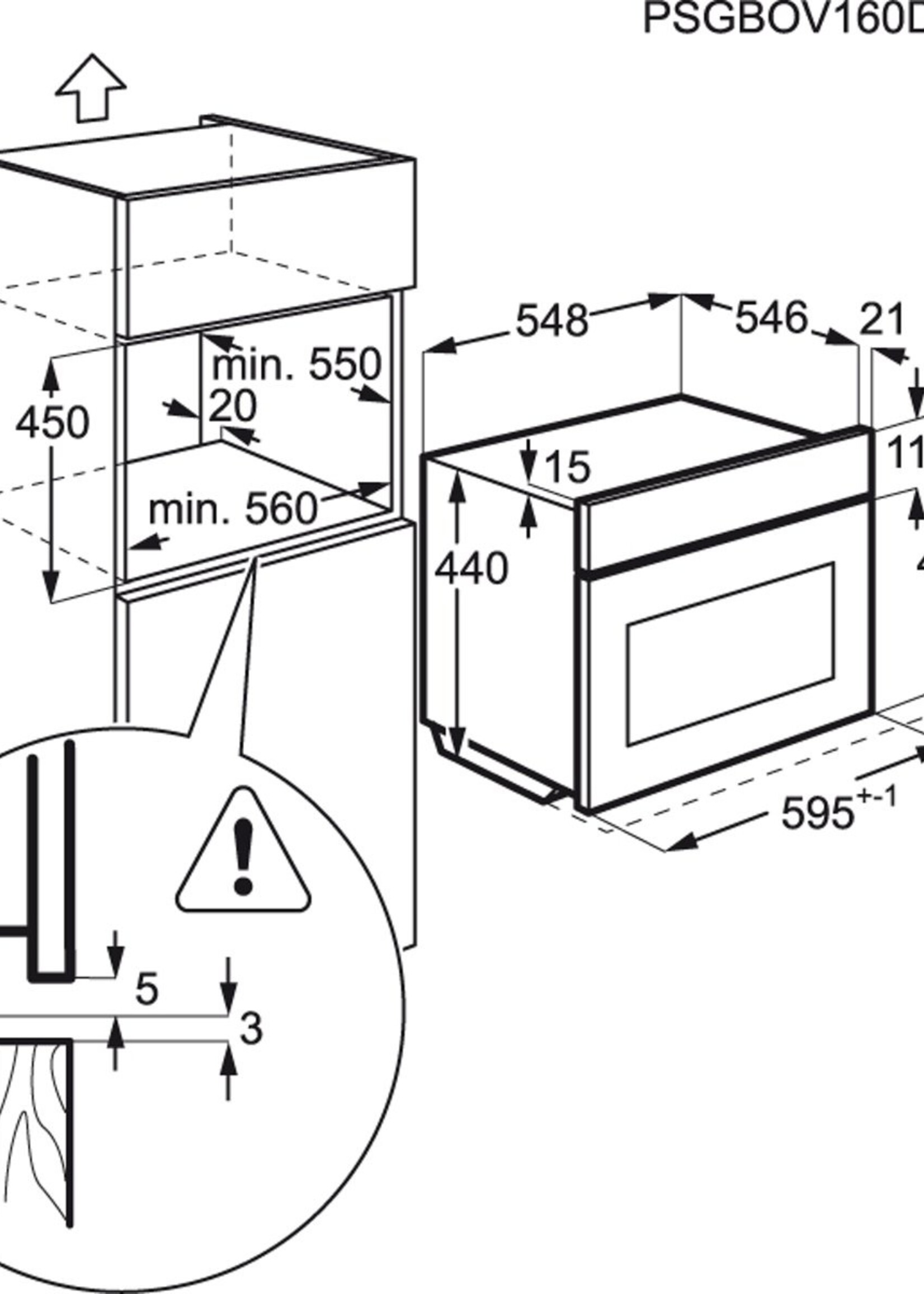 AEG KMS361000M oven met magnetron 45 cm