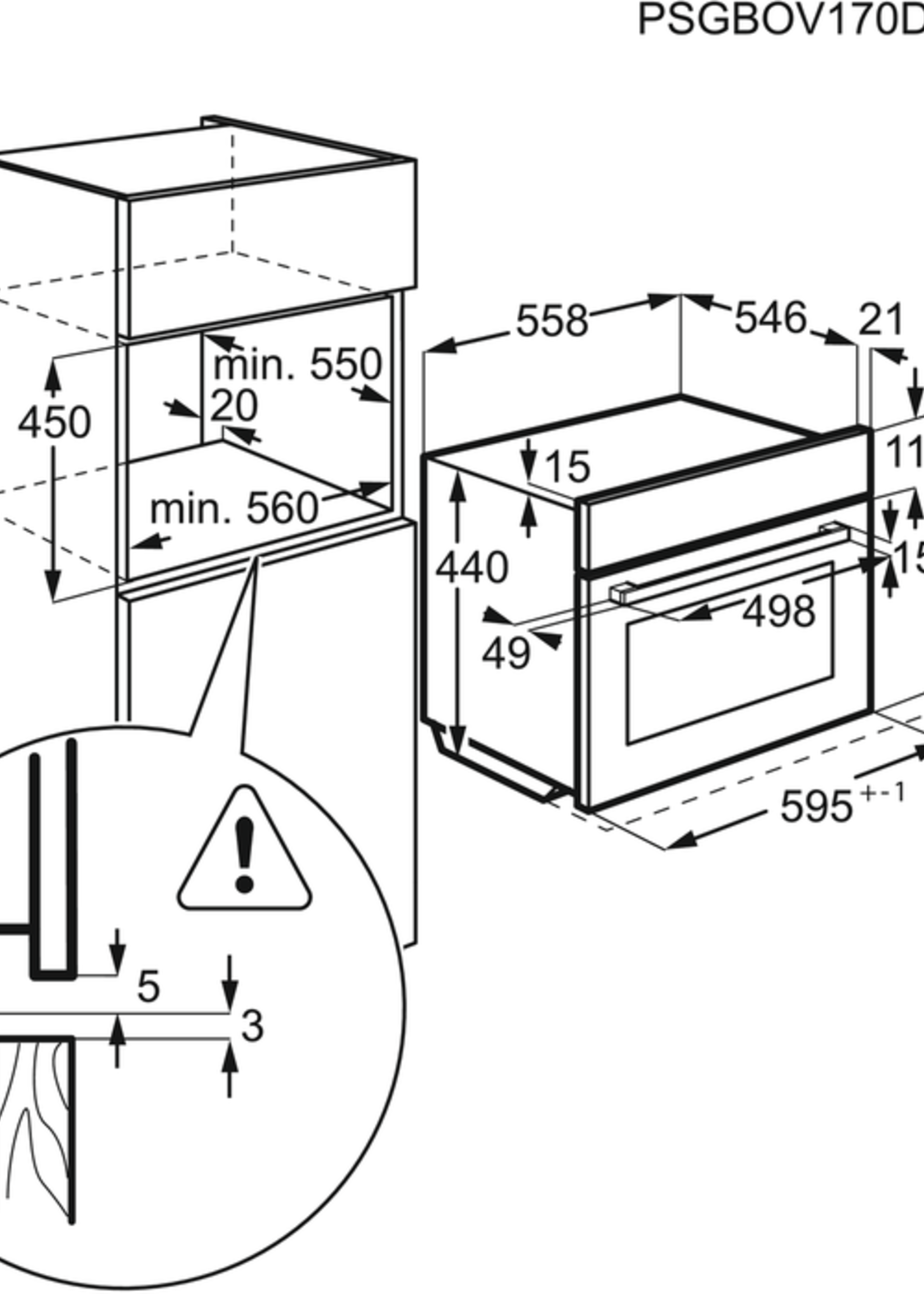 AEG KMS565000M oven met magnetron 45 cm