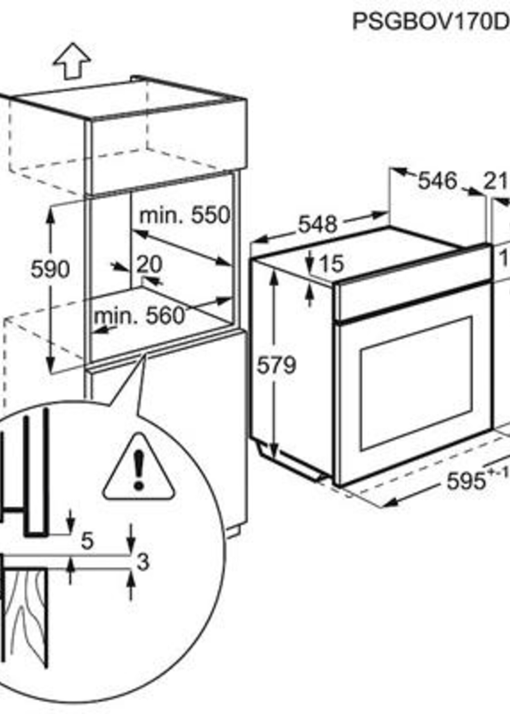 AEG BCE555020M oven 60 cm