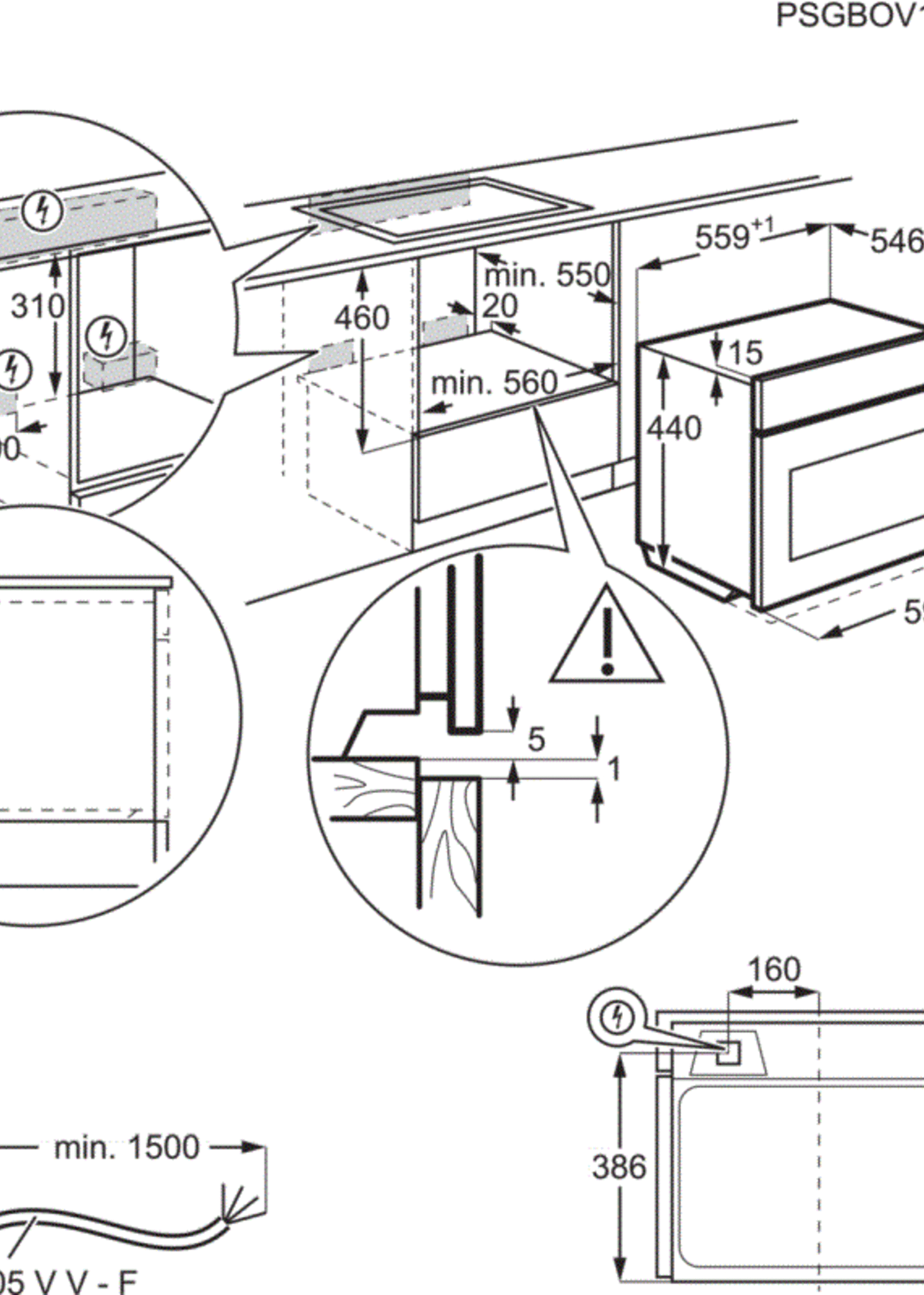 AEG KMK361000M oven met magnetron 45 cm