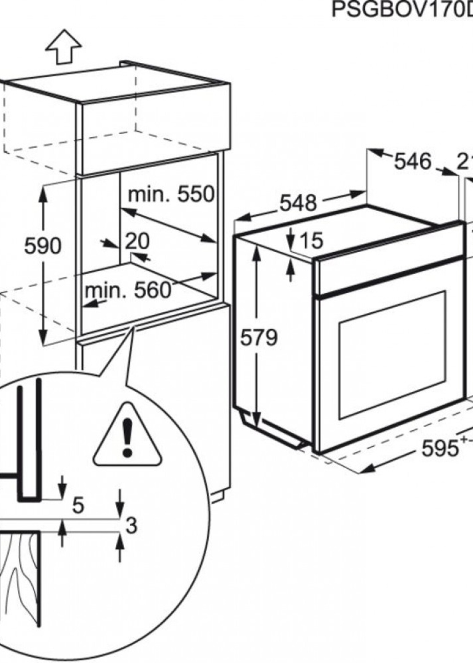 AEG BPB351020M oven 60 cm