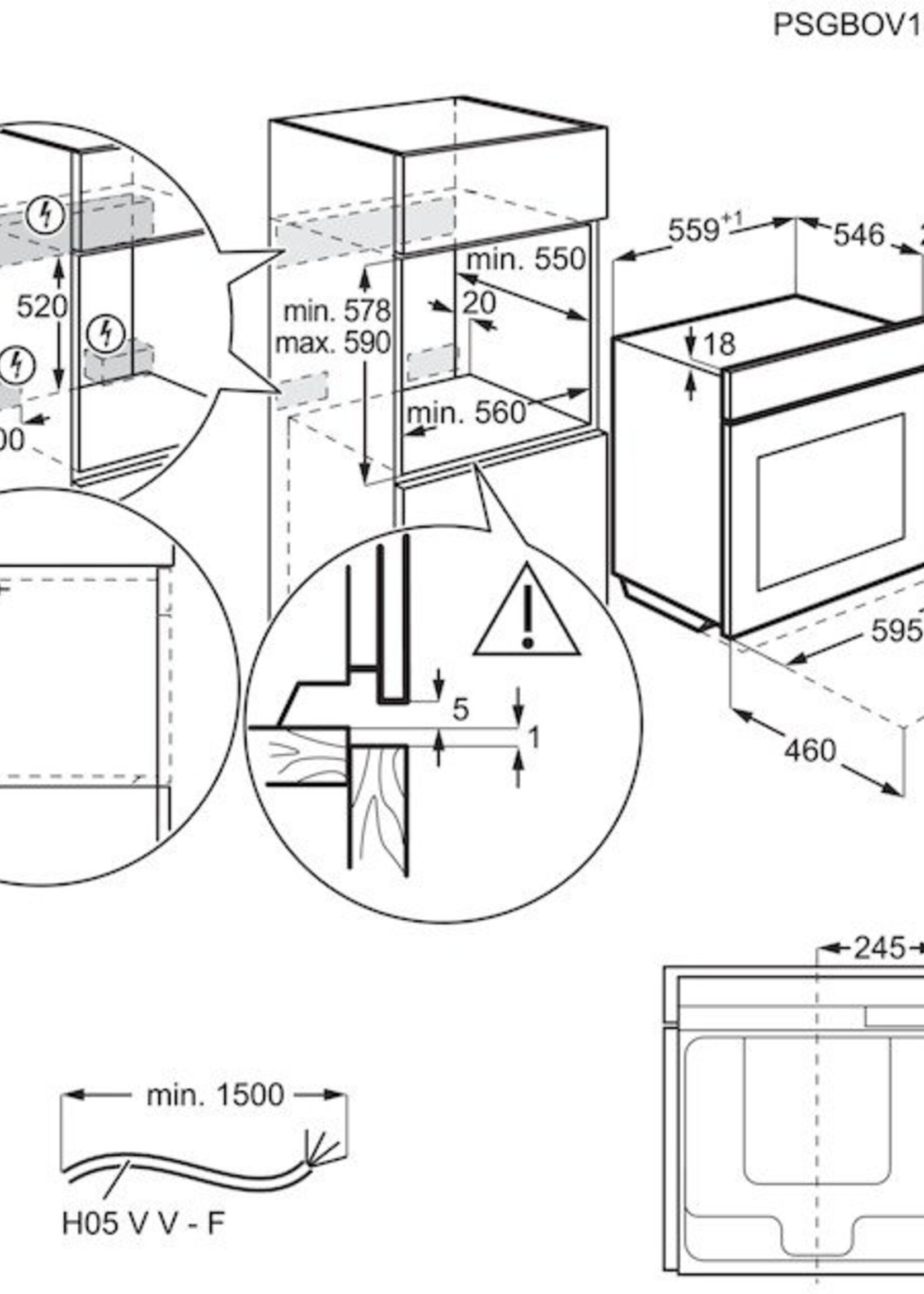 AEG BPE435060B oven 60 cm