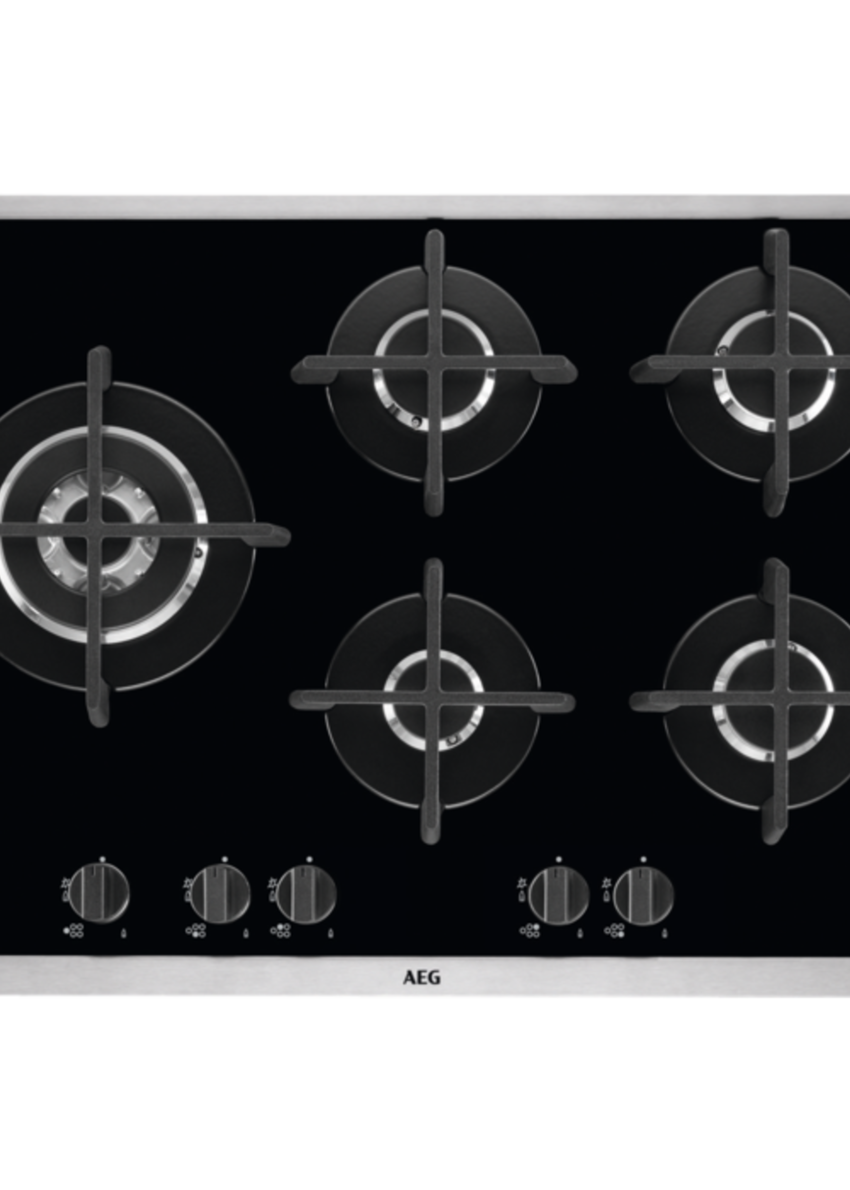 AEG HG795550XB gas op glaskookplaat