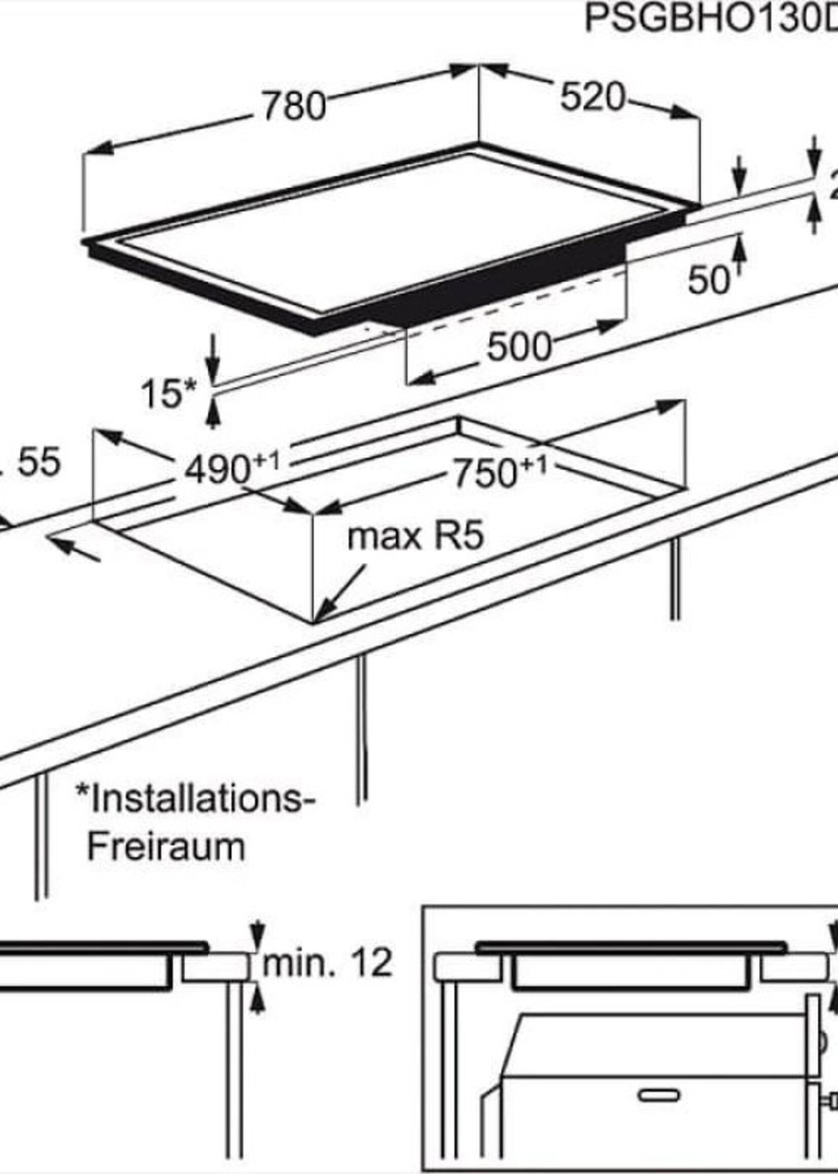 AEG IKK84545FB inductie kookplaat - 80 cm