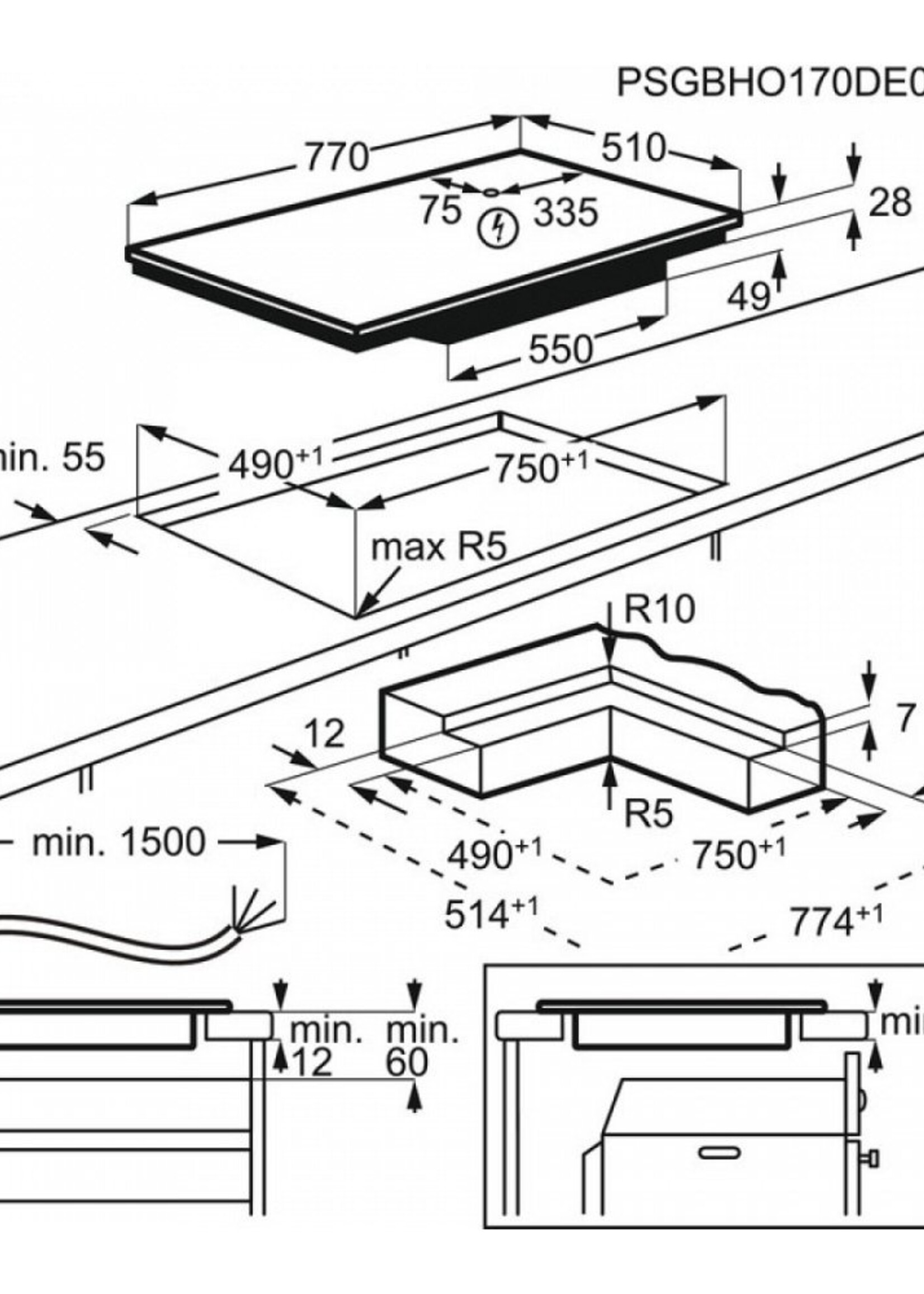 AEG IPE84531IB inductie kookplaat - 80 cm