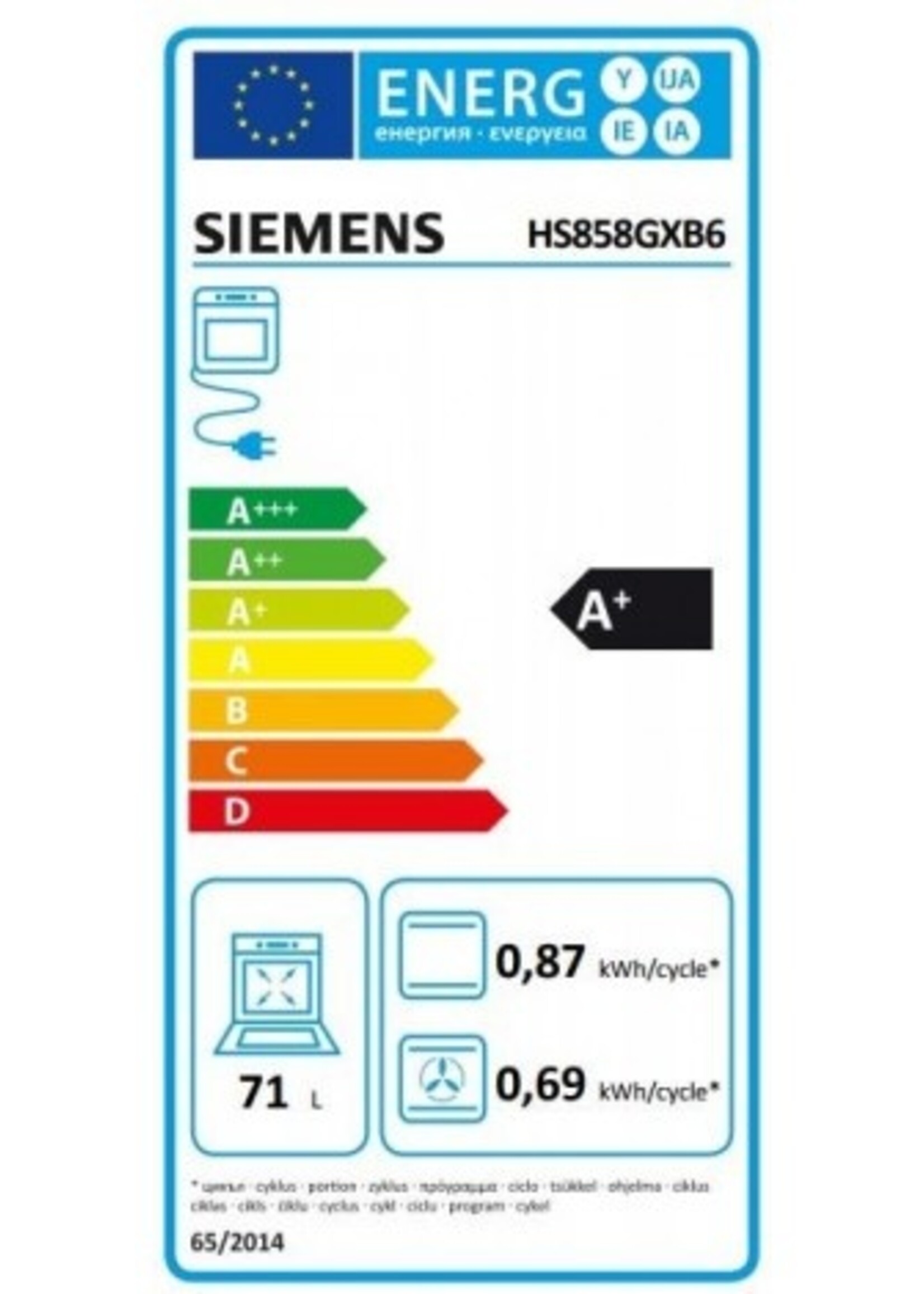 Siemens HS858GXB6 studioLine oven met stoom 60 cm