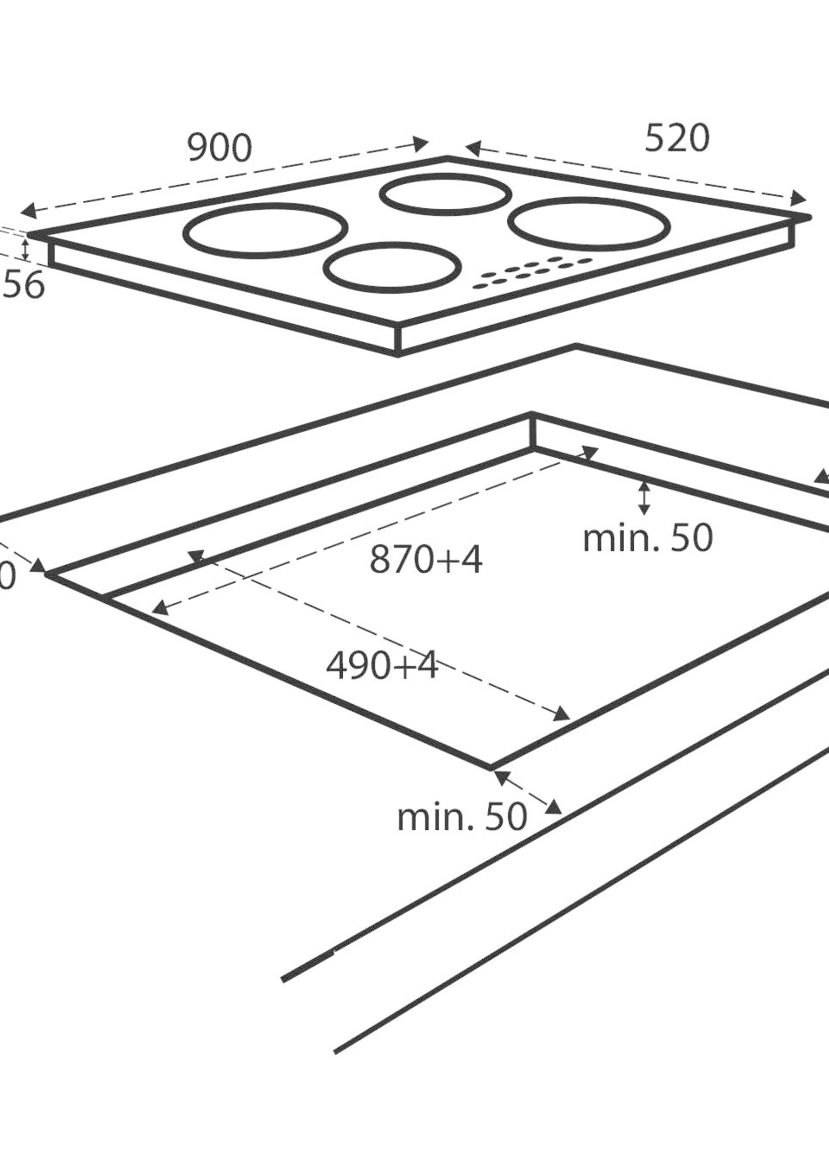 Inventum IKI9035 Inductiekookplaat - 90 cm