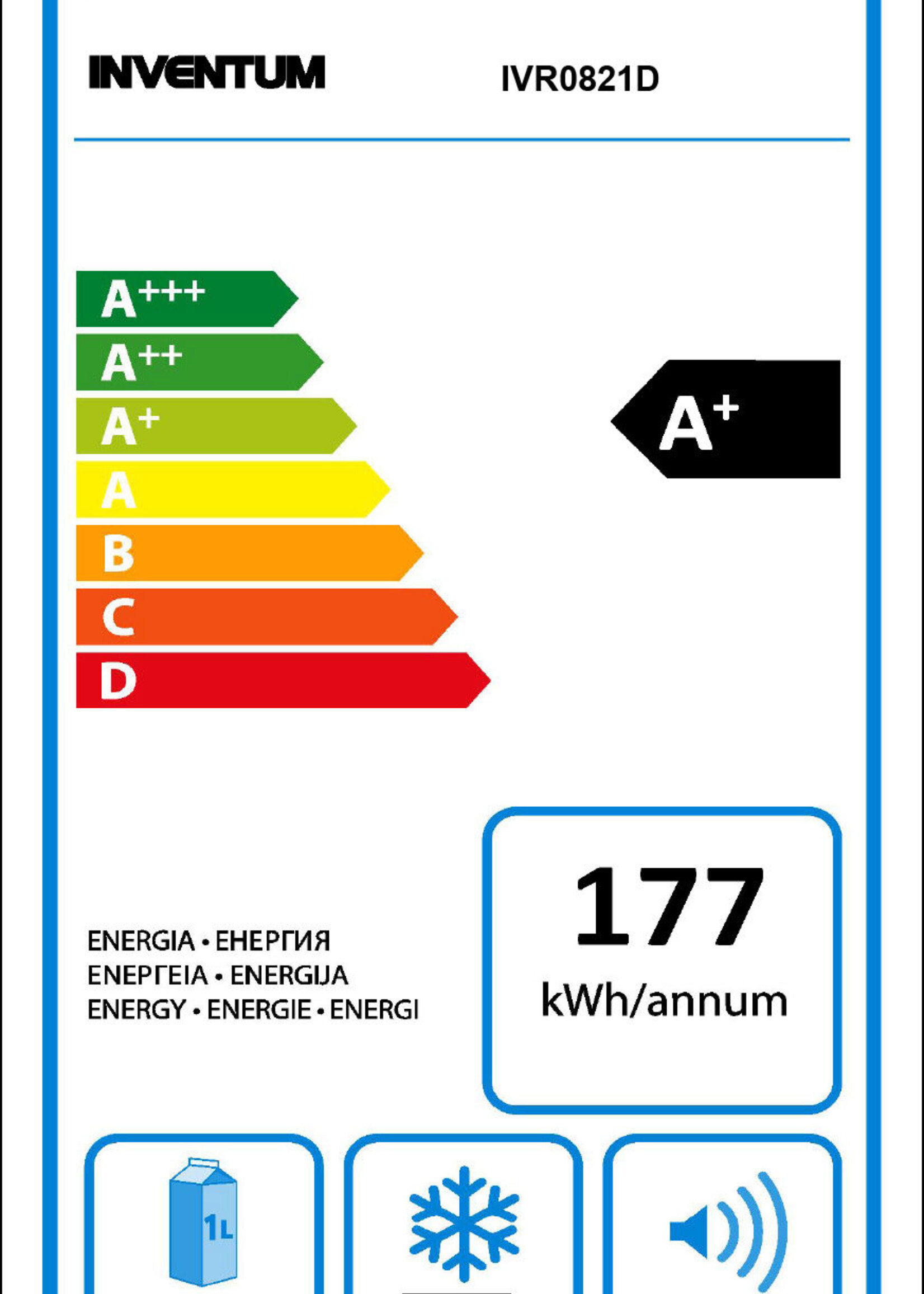 Inventum IVR0821D onderbouw vriezer 82 cm