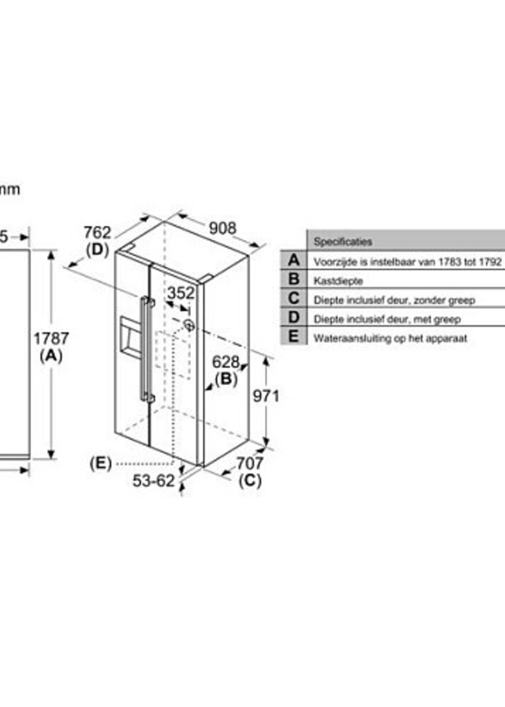 Siemens KA93DVIFP koelkast 178 cm