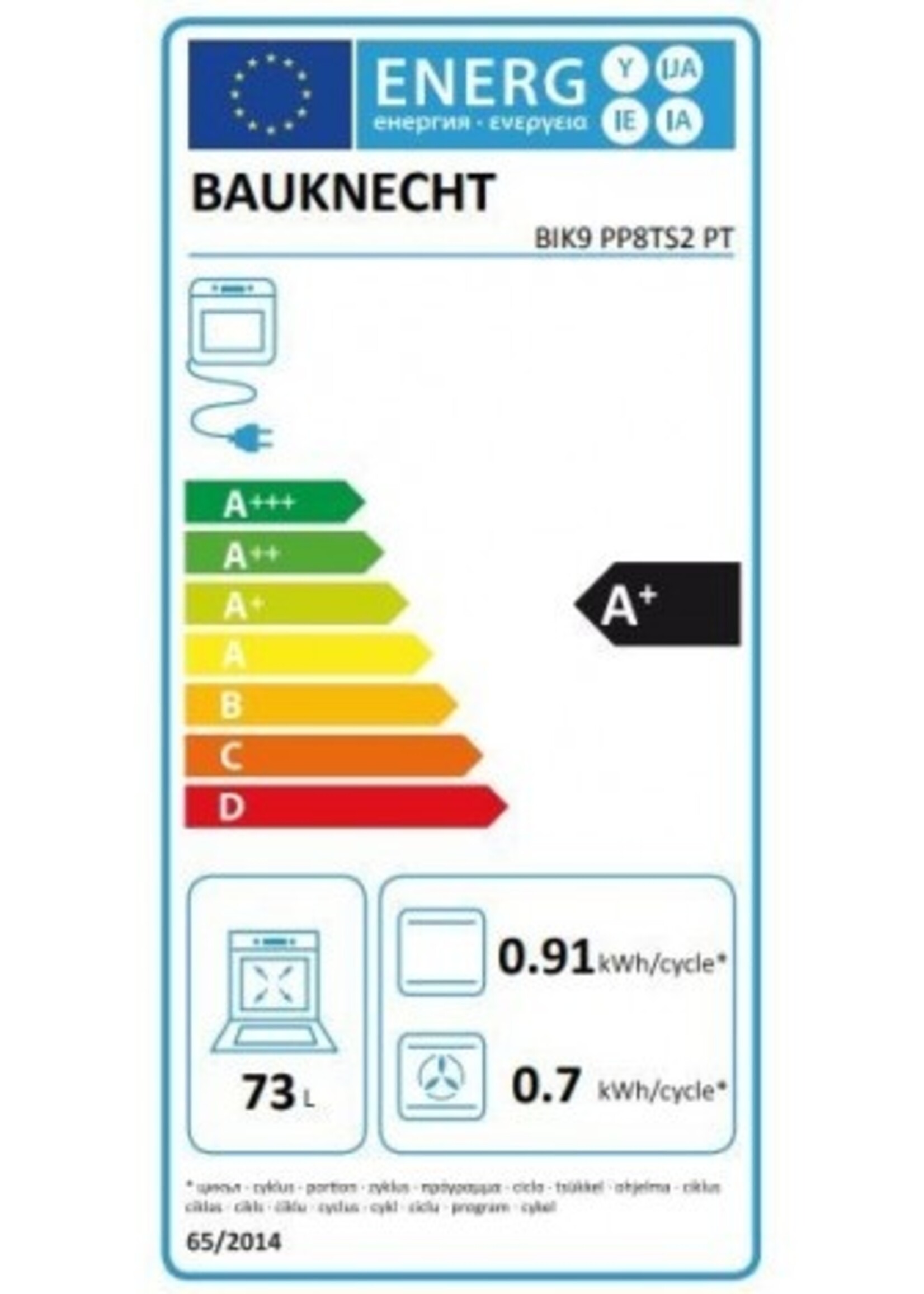 Bauknecht BIK9PP8TS2PT solo oven