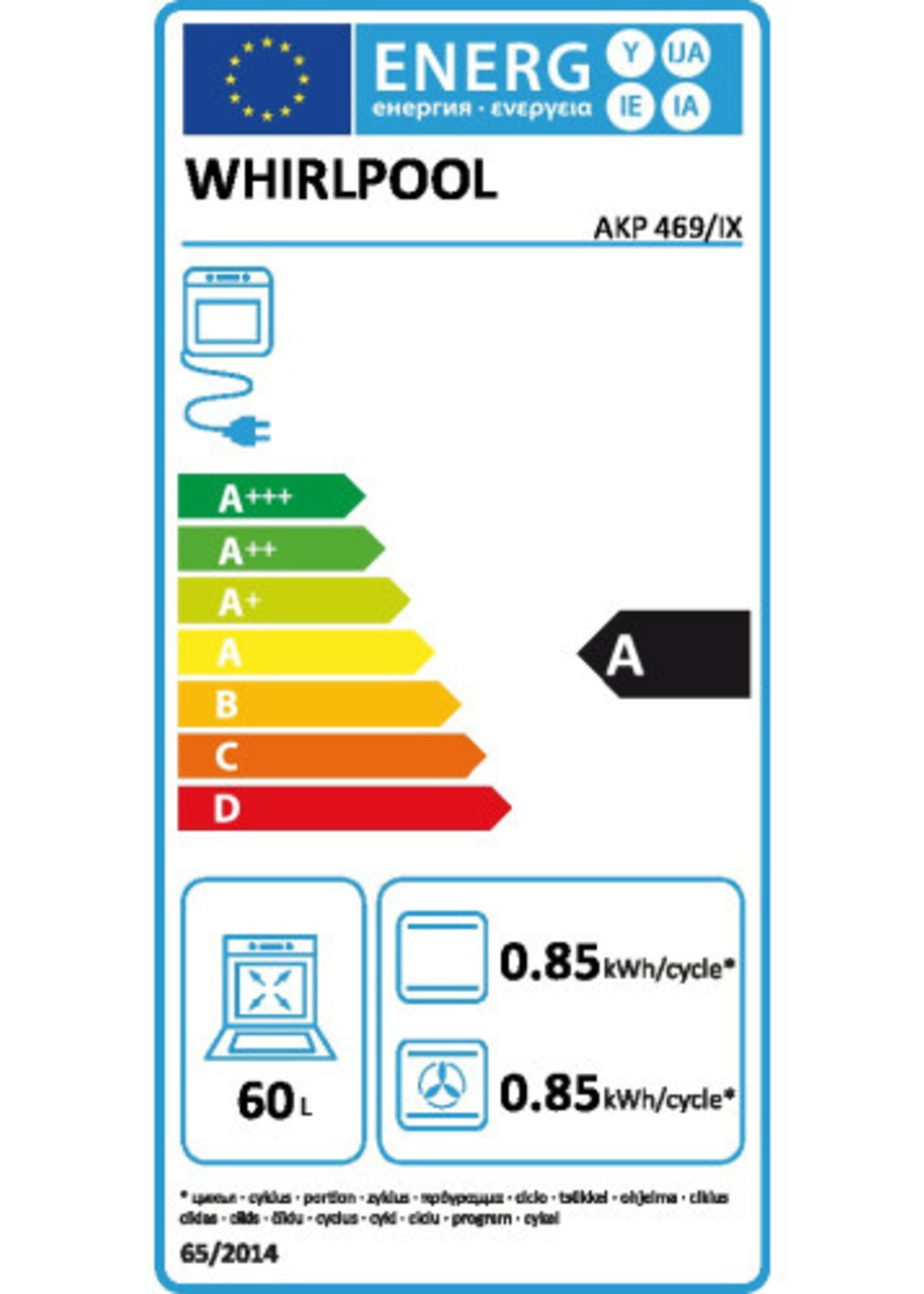 Whirlpool AKP469IX oven