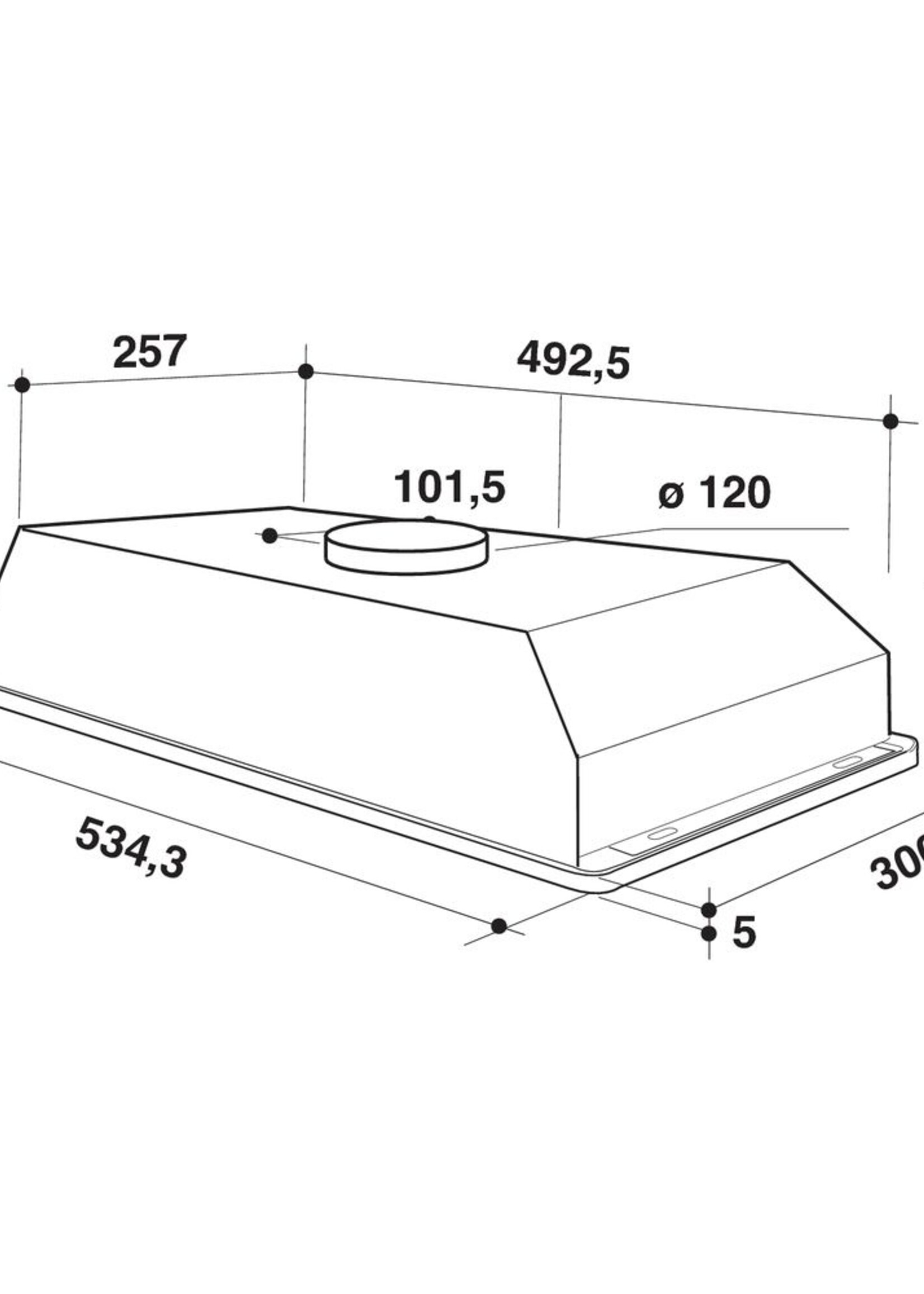 Whirlpool WCT64FLYX afzuigkap 60 cm