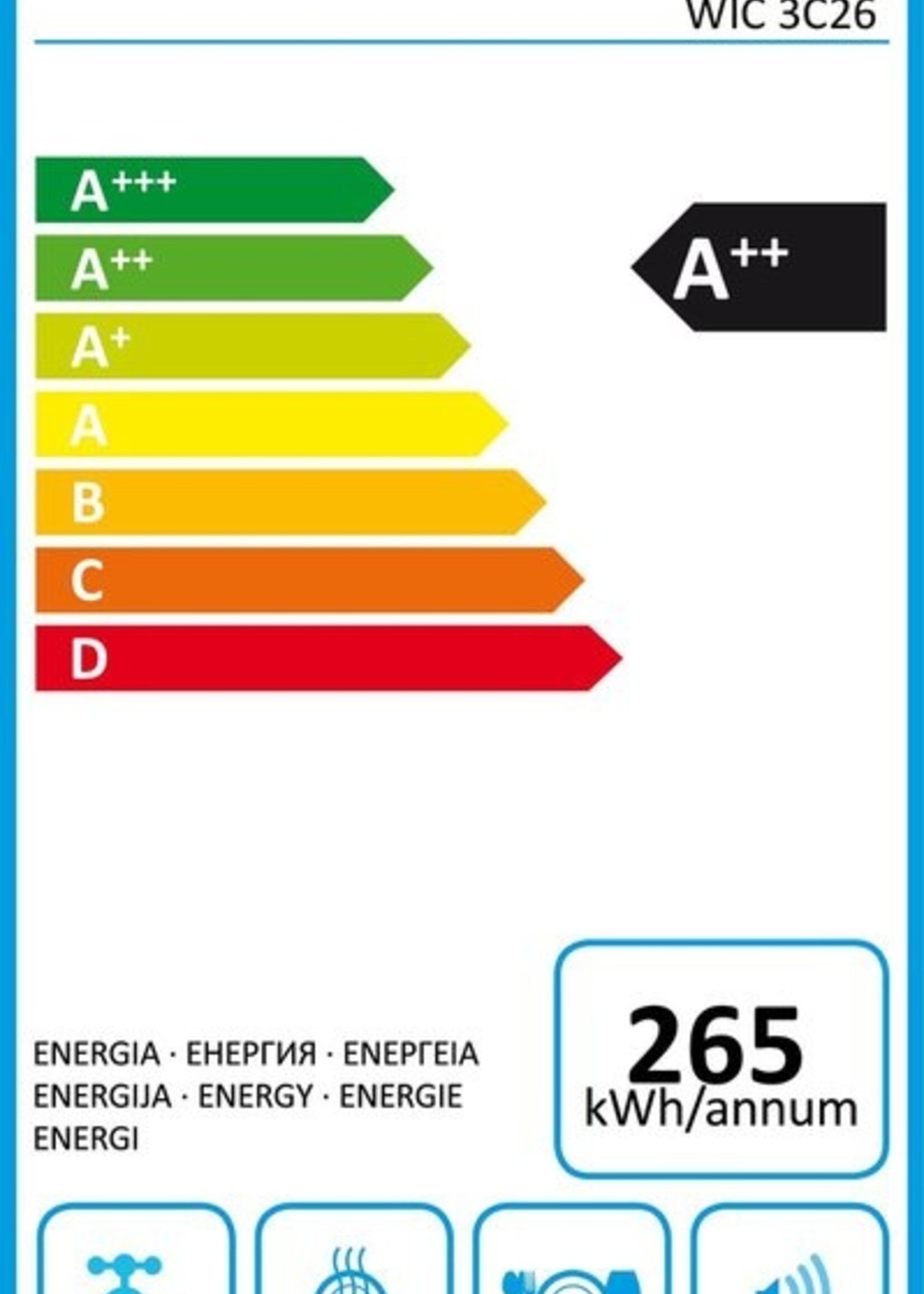 Whirlpool WIC3C26 vaatwasser