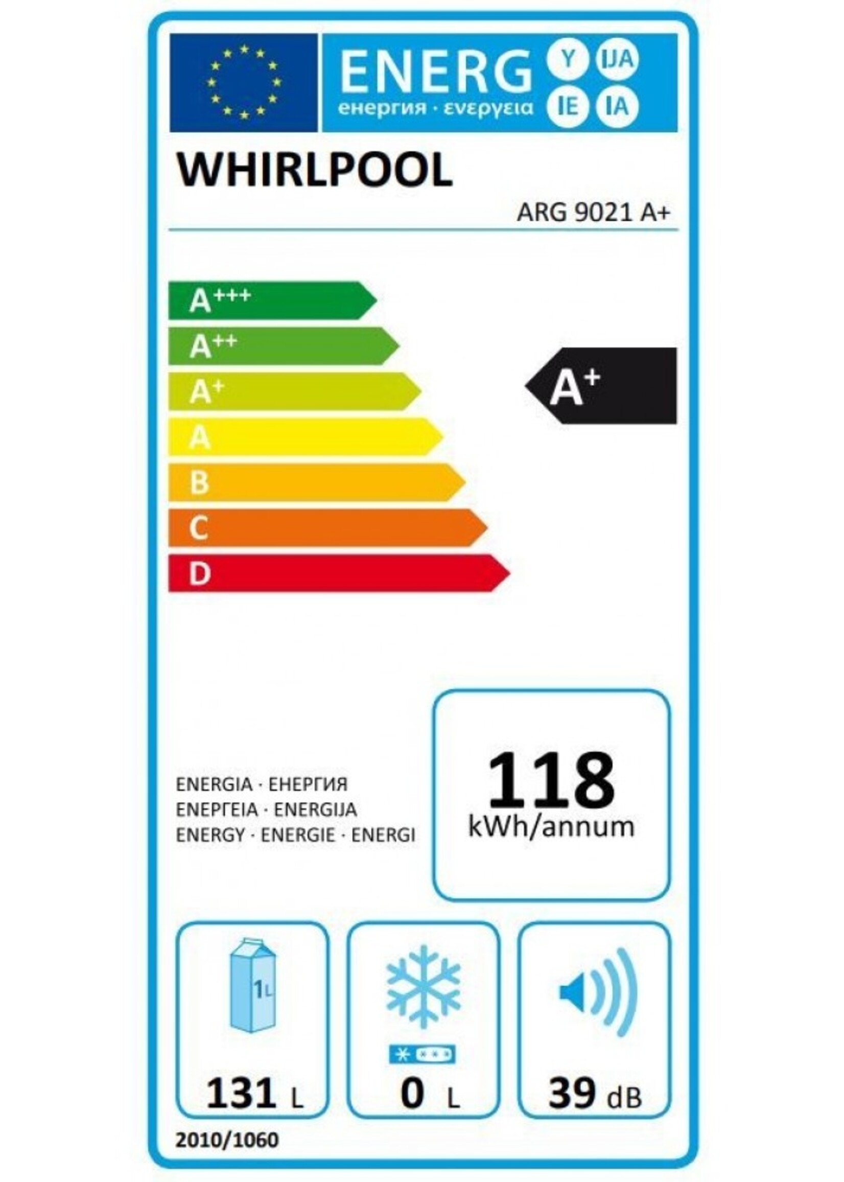 Whirlpool ARG9021A+ inbouw koelkast 54 cm