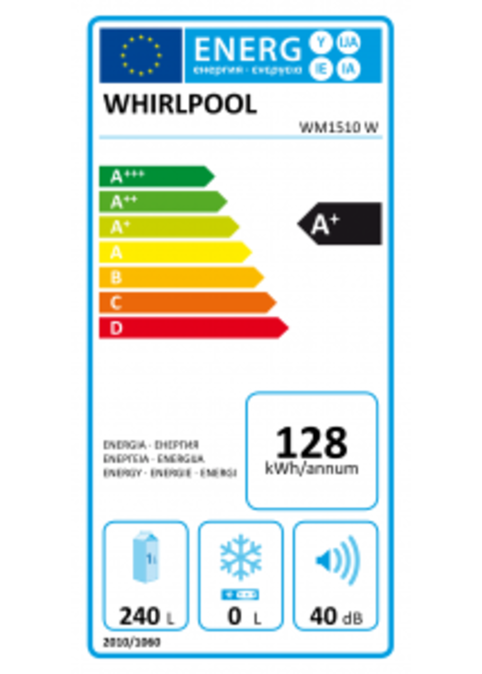 Whirlpool WM1510W vrijstaande koelkast 55 cm