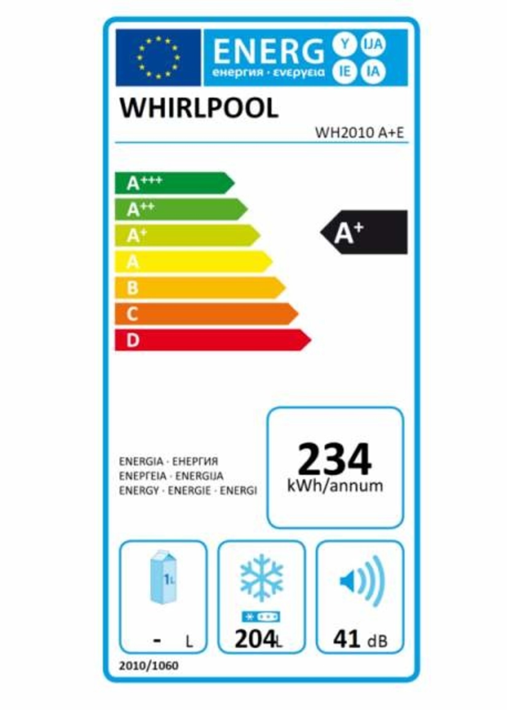 Whirlpool WH2010A+E vrieskist