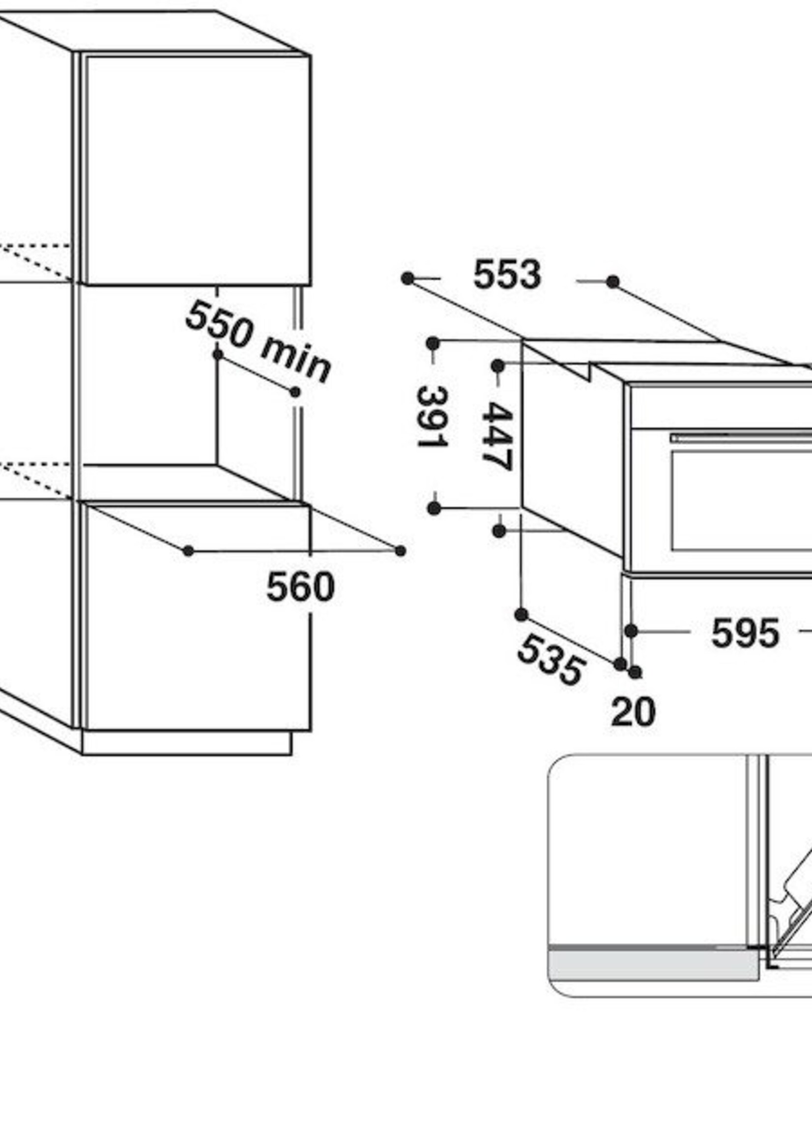 Whirlpool AMW9605NB inbouw magnetron