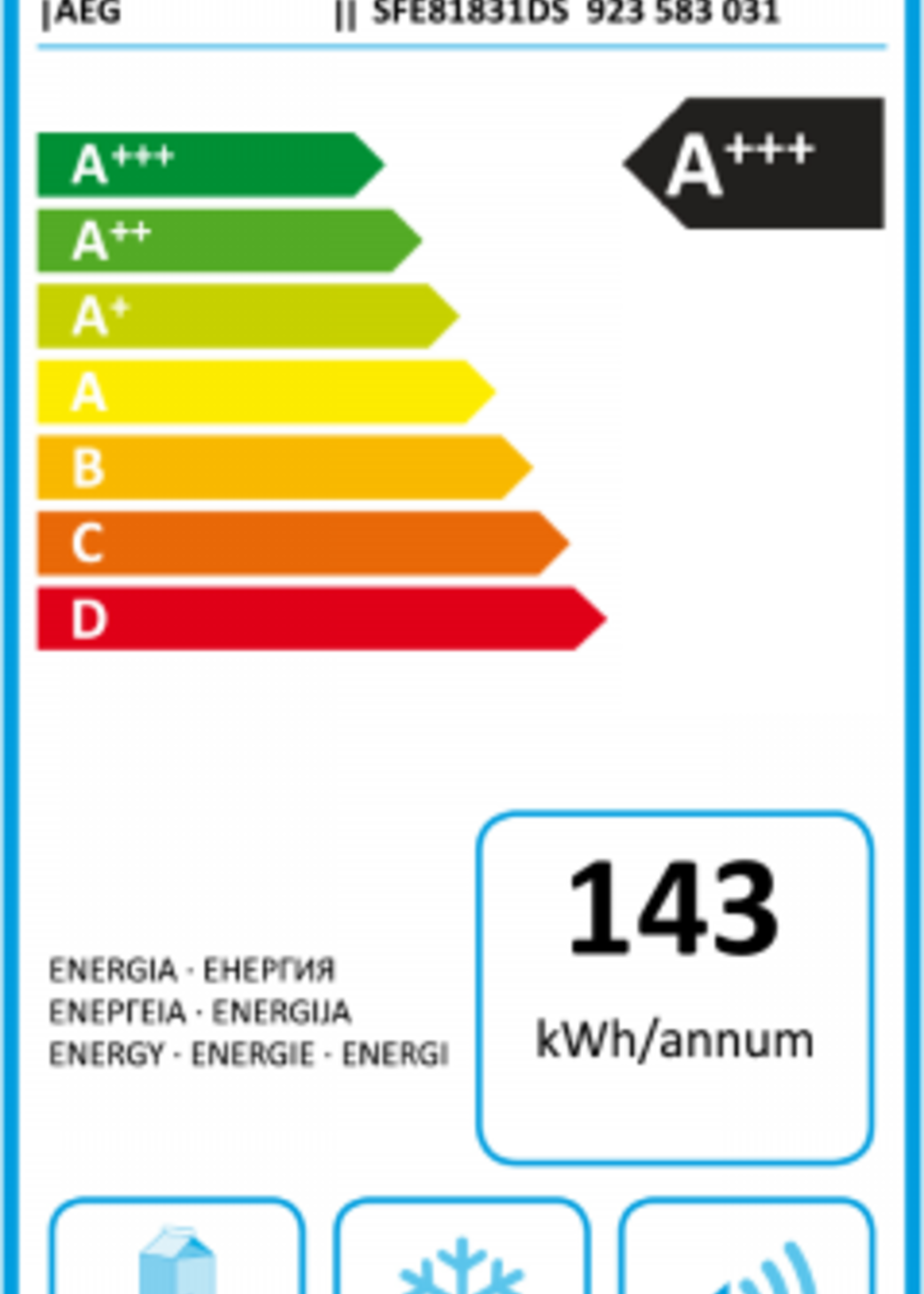 AEG SFE81831DS koelkast