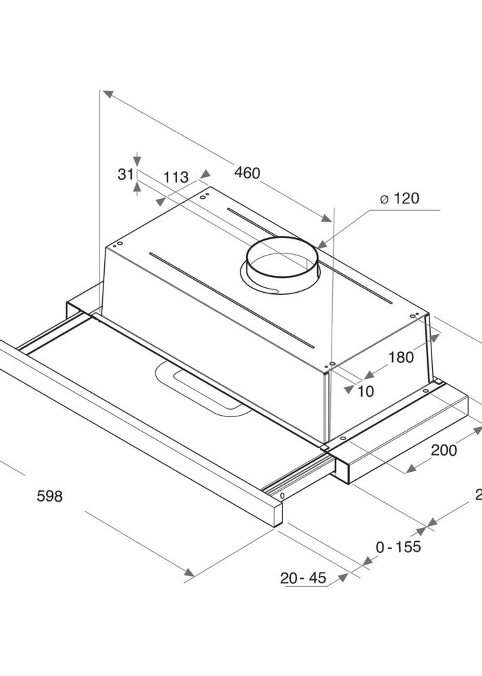 Whirlpool AKR7491NB afzuigkap
