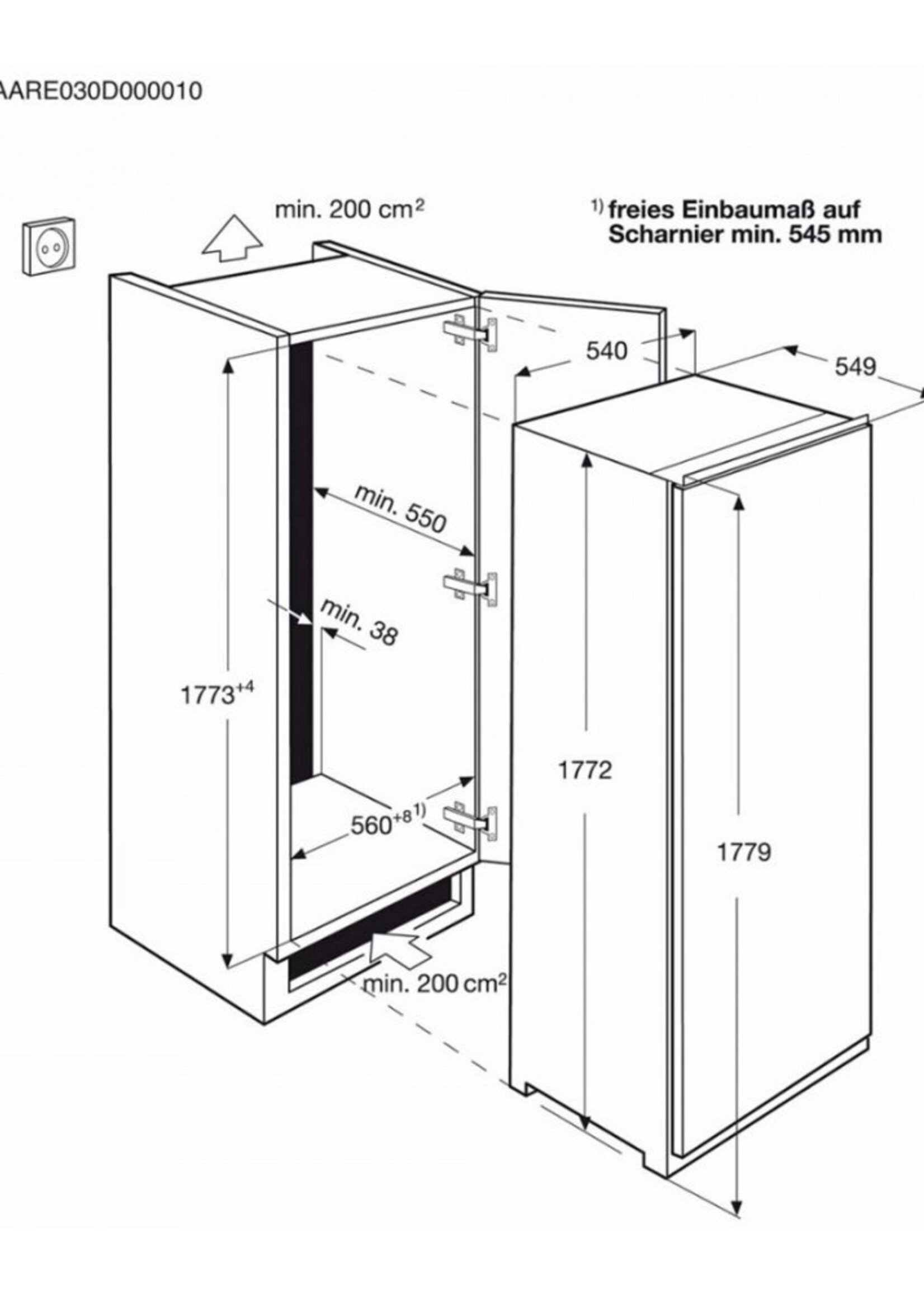 AEG SKE818E1DS koelkast