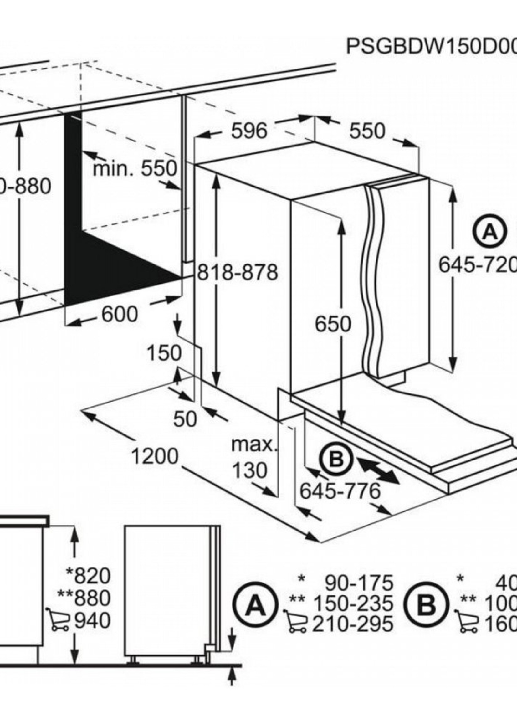 AEG FSK52617Z inbouwvaatwasser