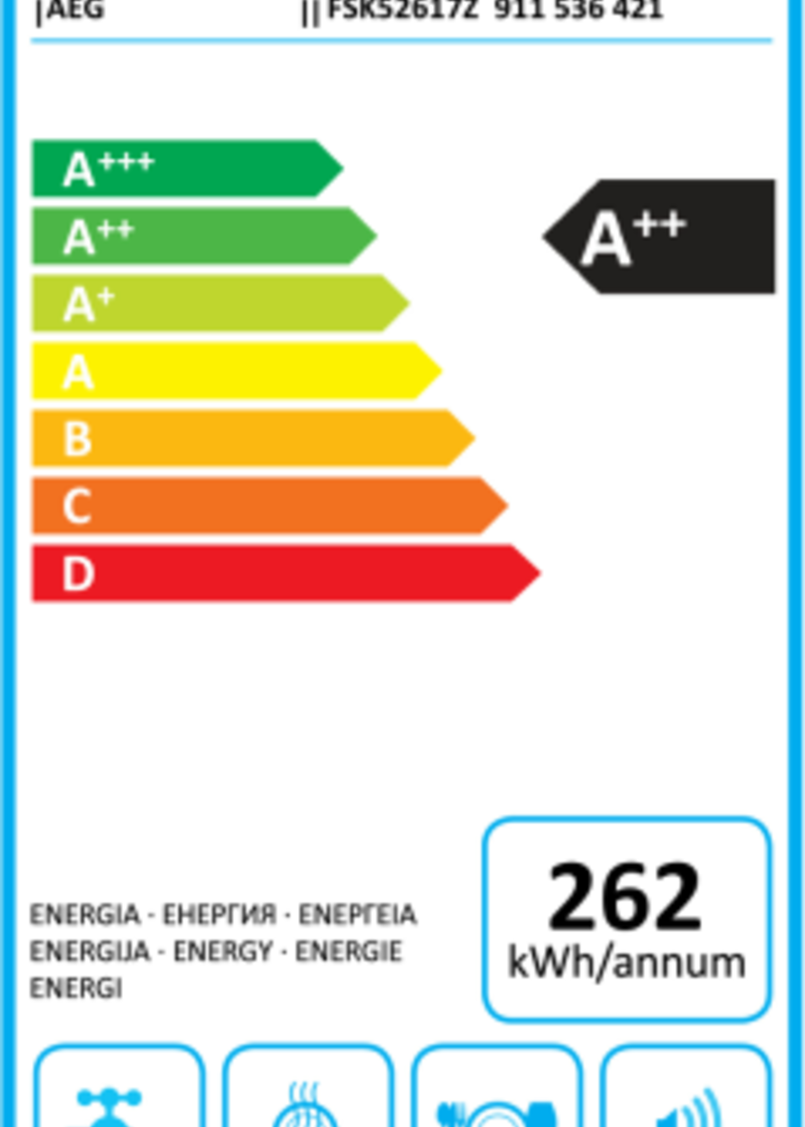 AEG FSK52617Z inbouwvaatwasser