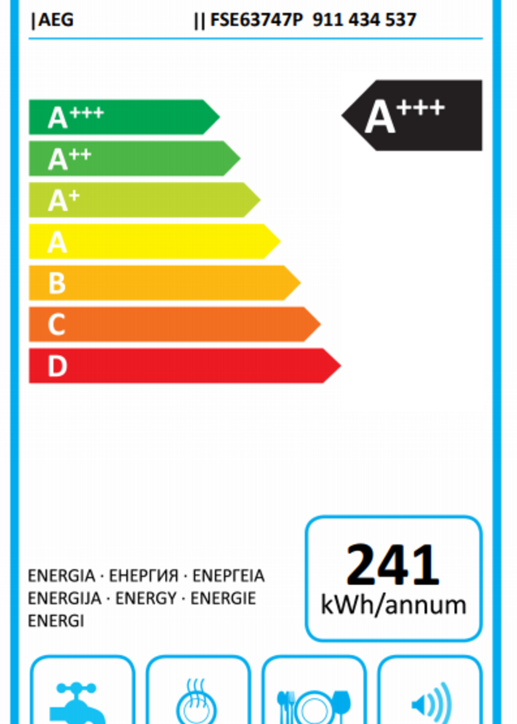 AEG FSE63747P inbouwvaatwasser