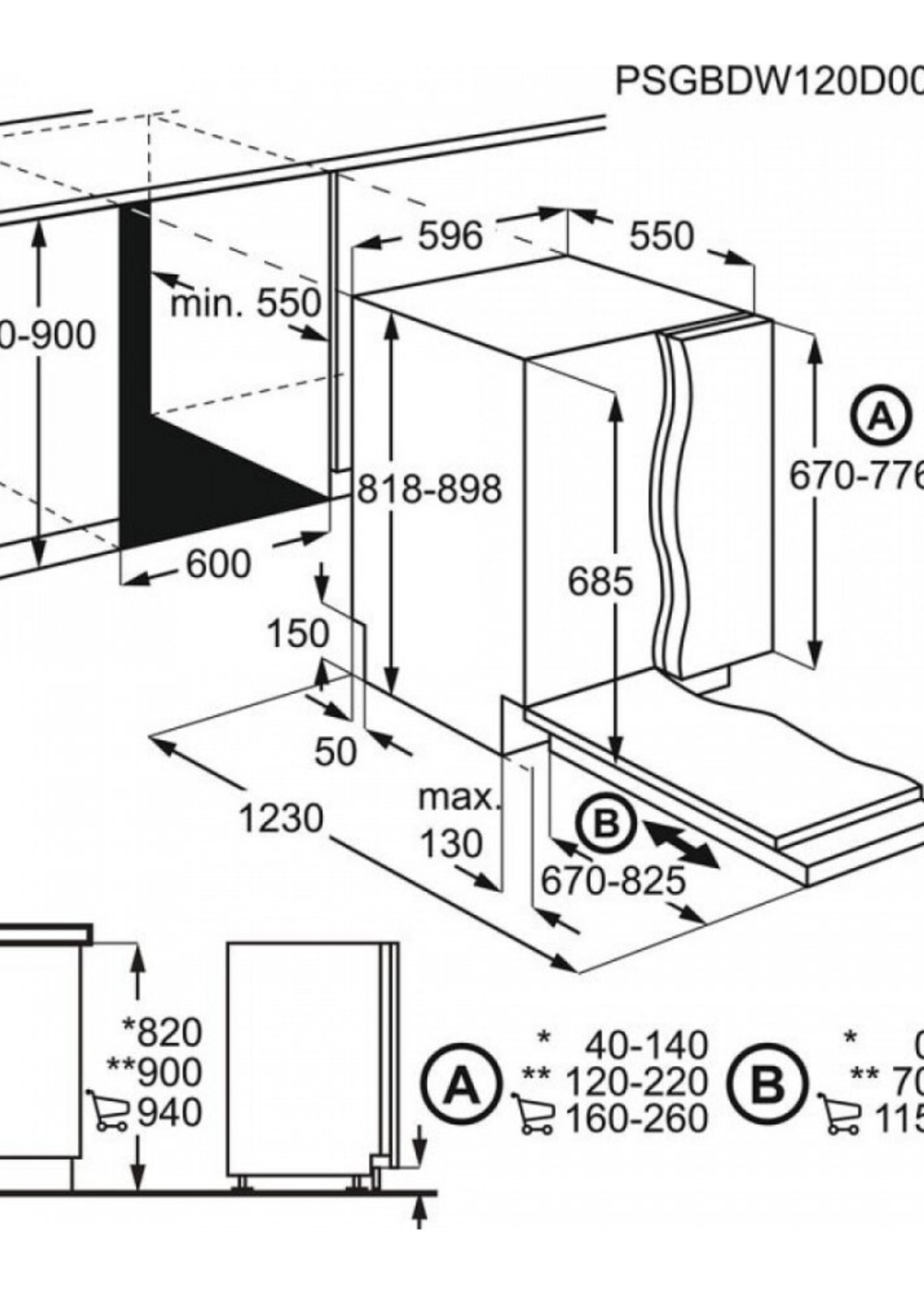 AEG FSE63747P inbouwvaatwasser