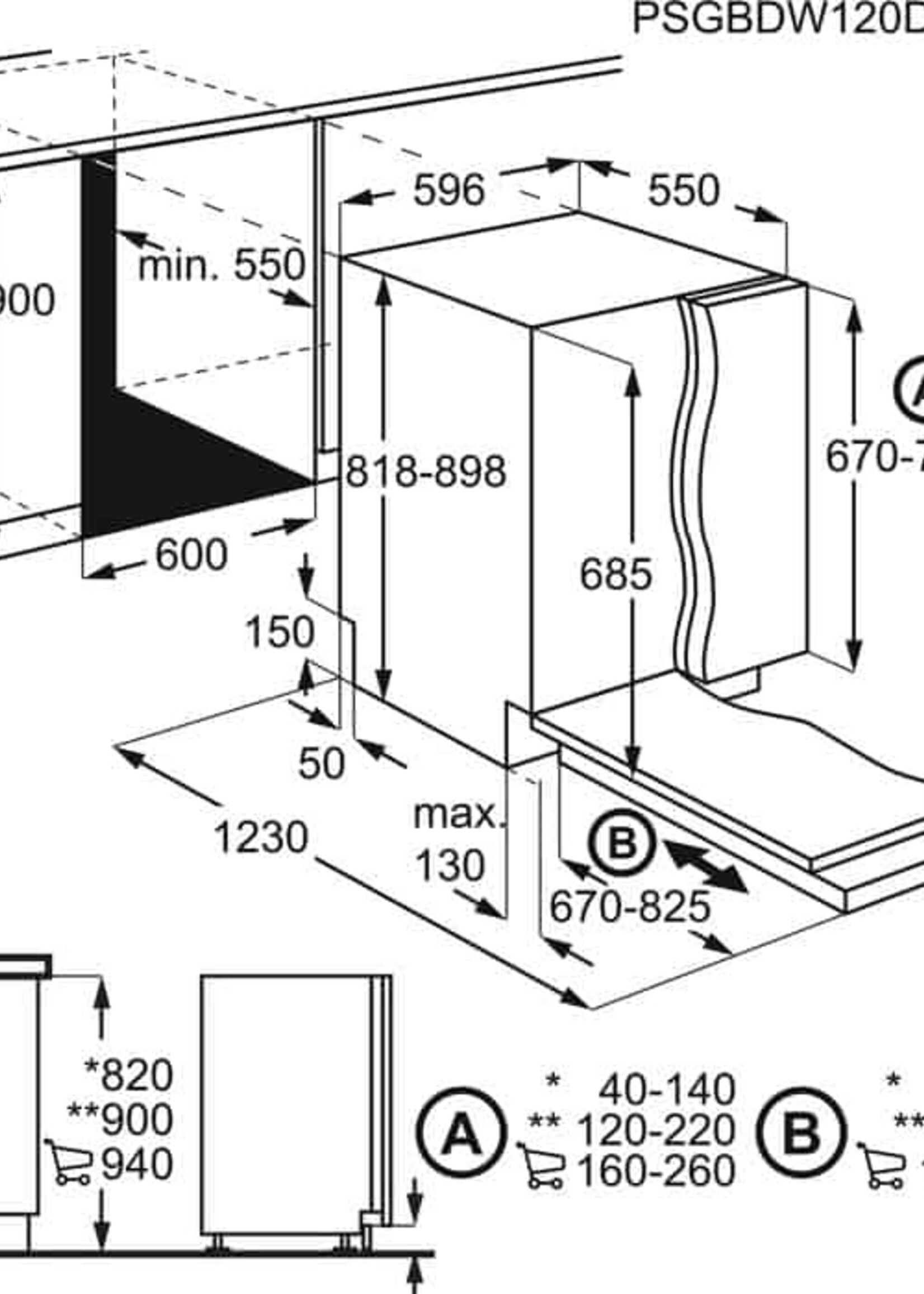 AEG FSE52607P inbouwvaatwasser