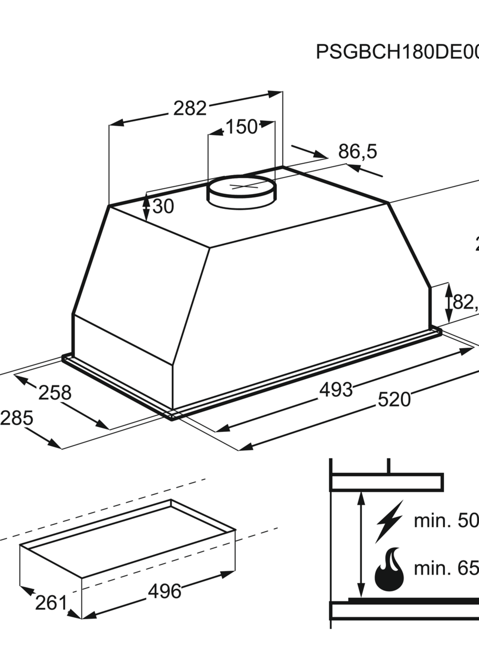 AEG DGB2531M afzuigkap 52 cm