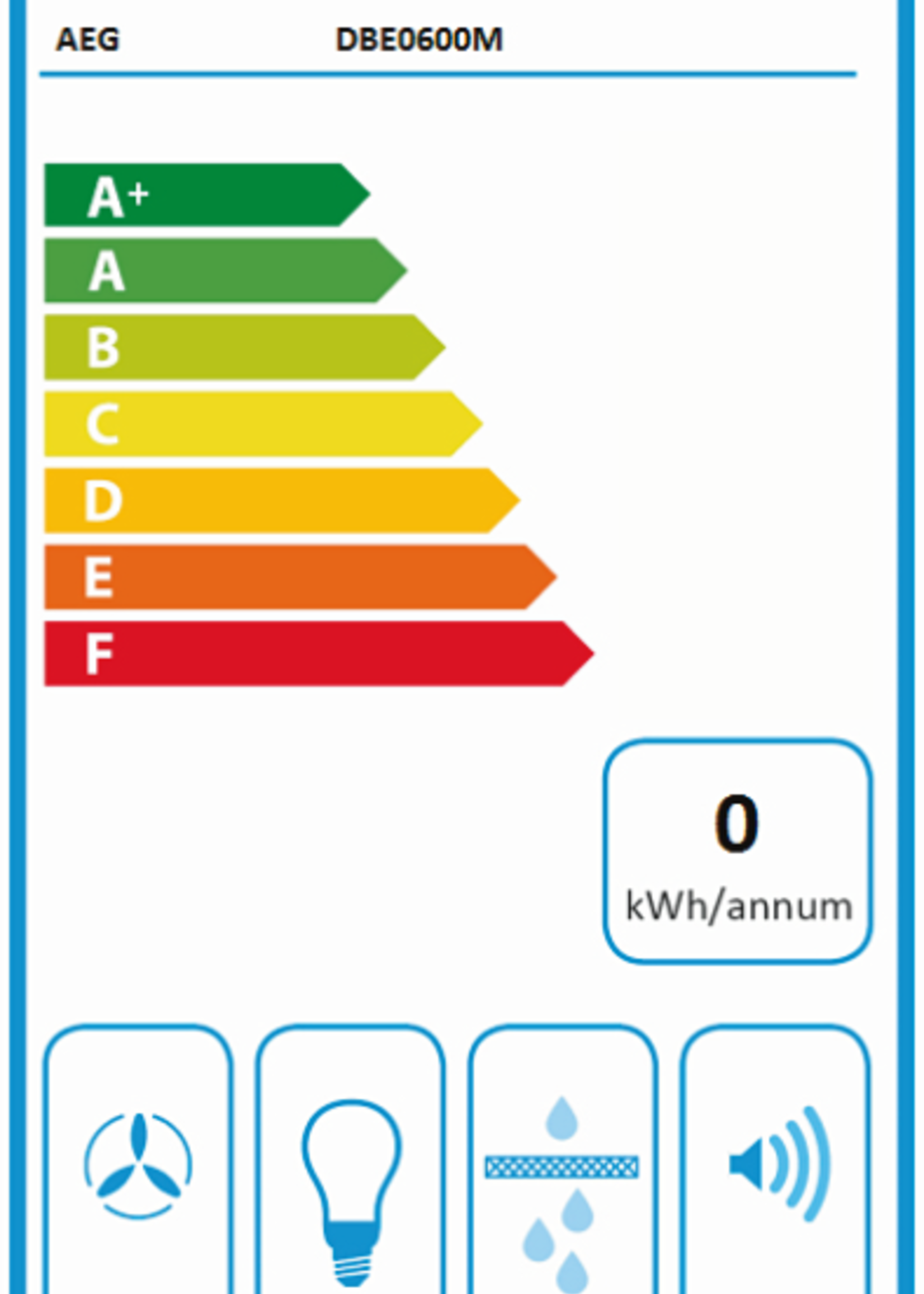 AEG DBE0600M afzuigkap 60 cm