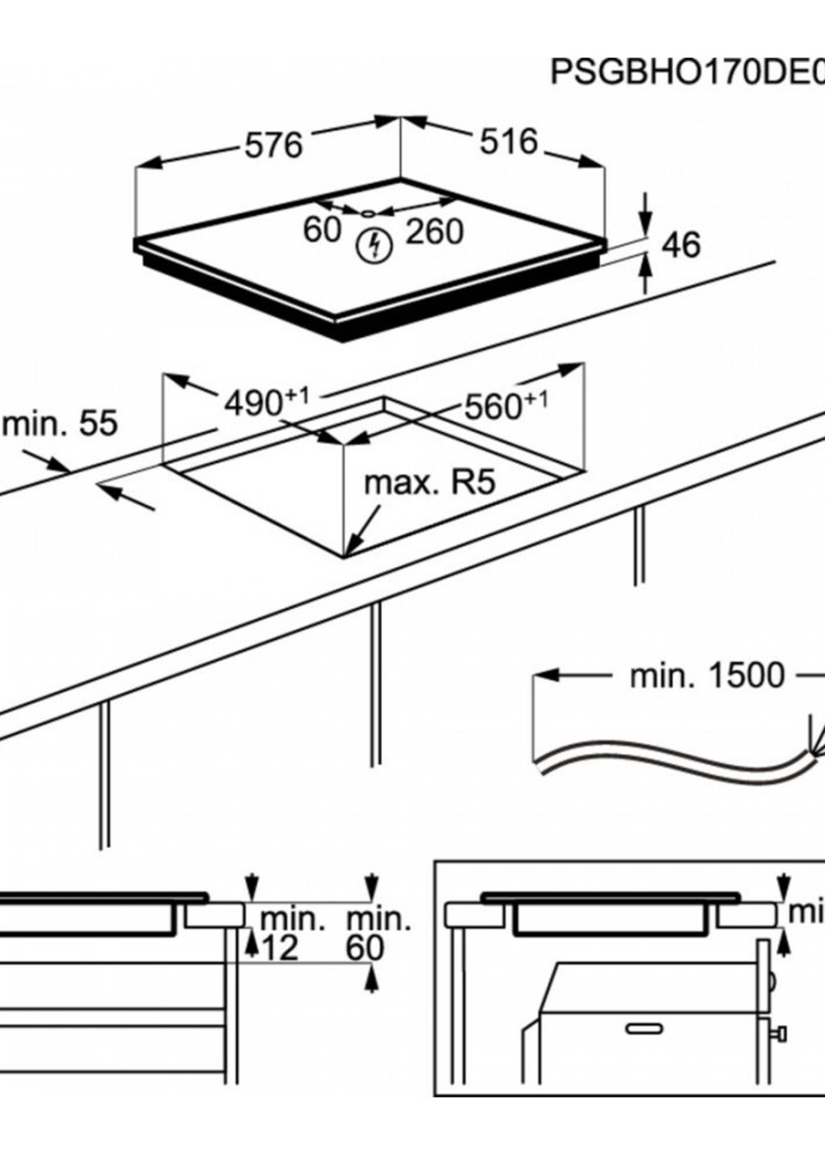 AEG IKB6444SXB Inductiekookplaat - 60 cm