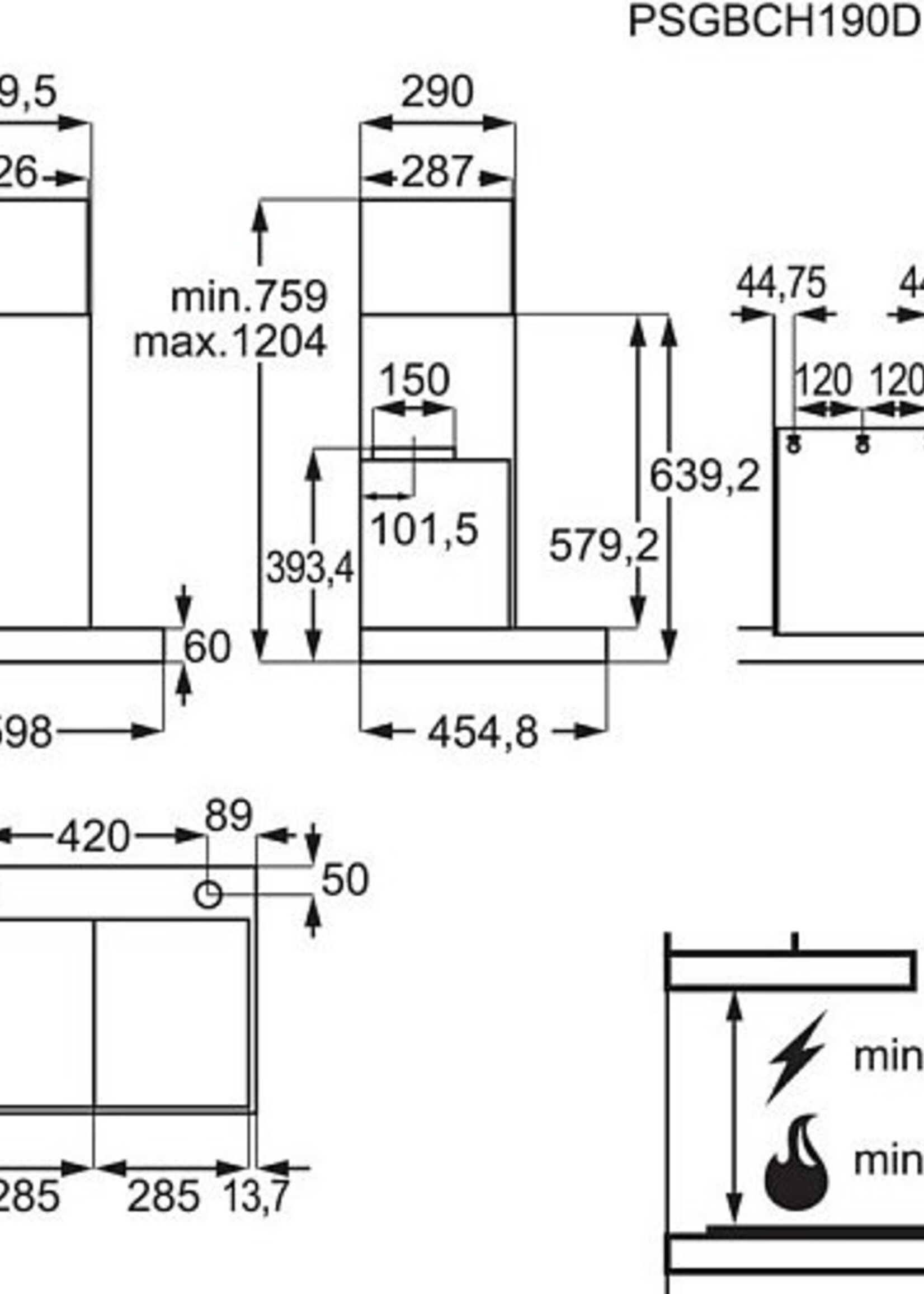 AEG DBE5661HG afzuigkap 60 cm