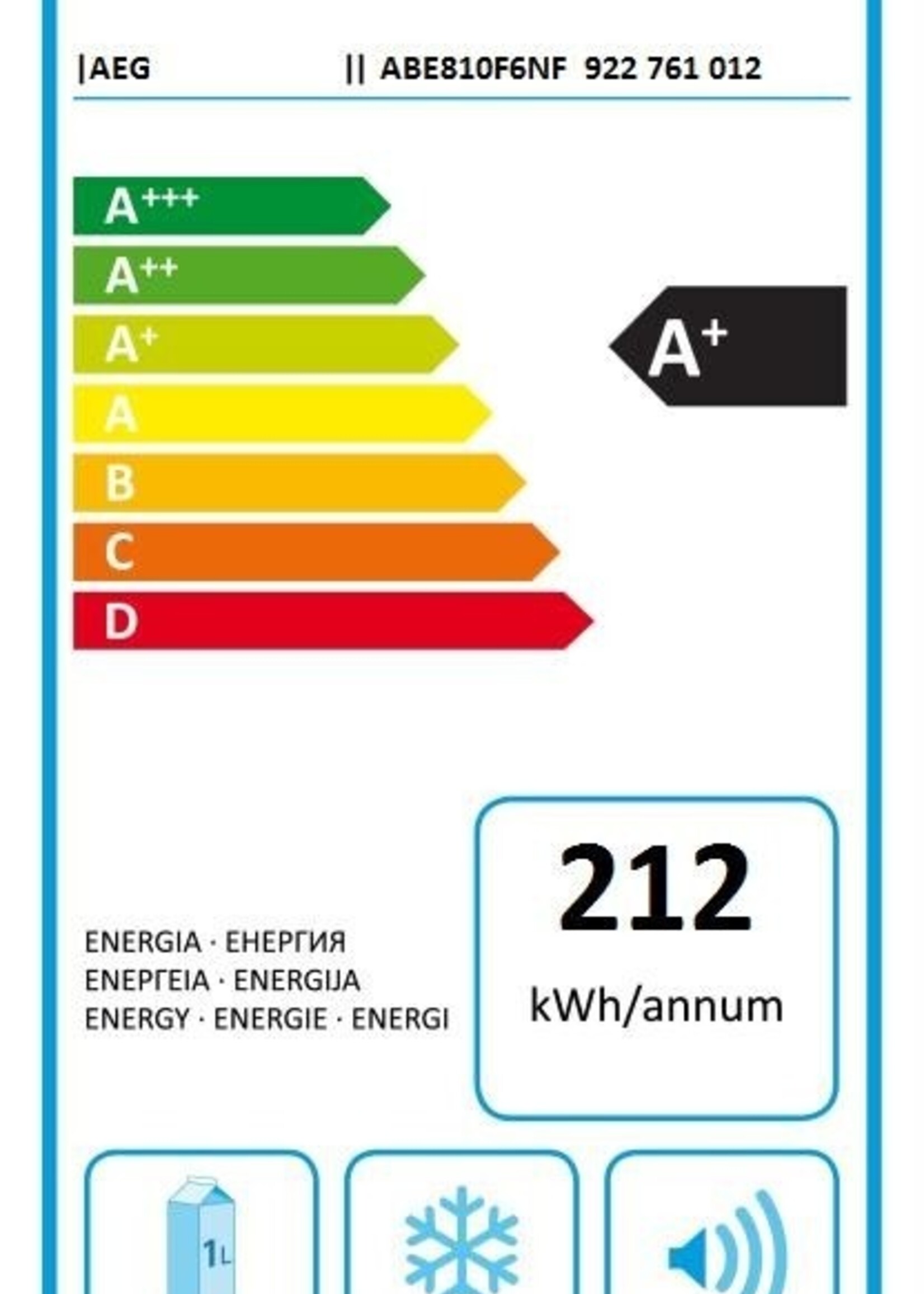 AEG ABE810F6NF vrieskast