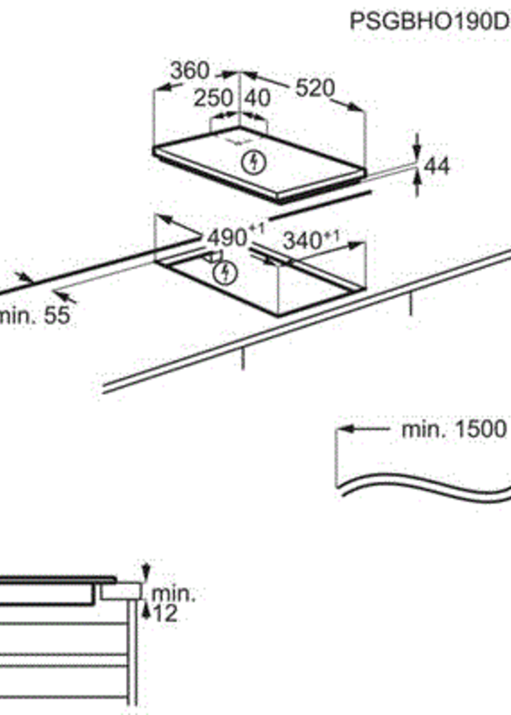 AEG IKE7445SFB Inductiekookplaat - 68 cm