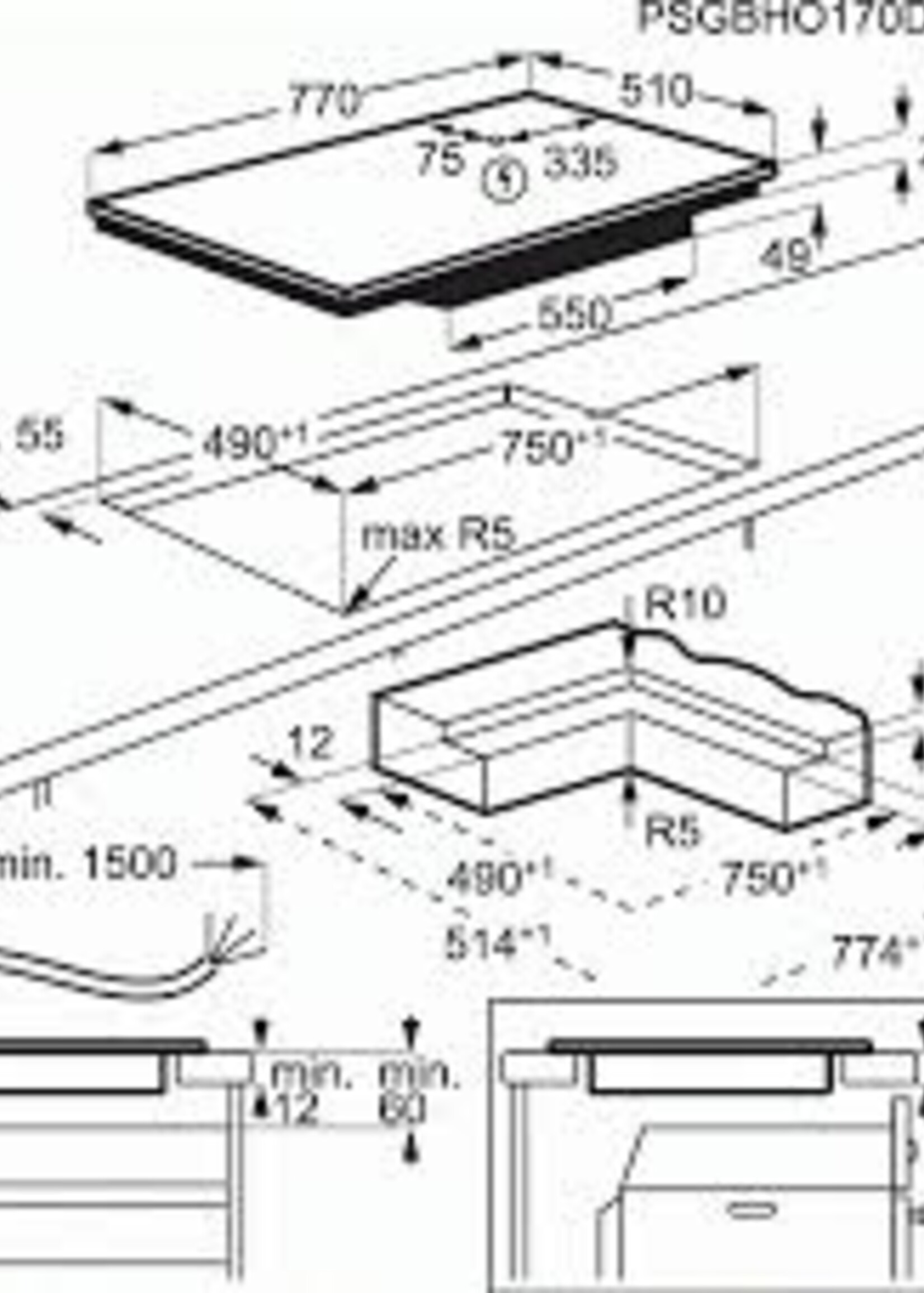 AEG IKB84431IB Inductiekookplaat - 80 cm