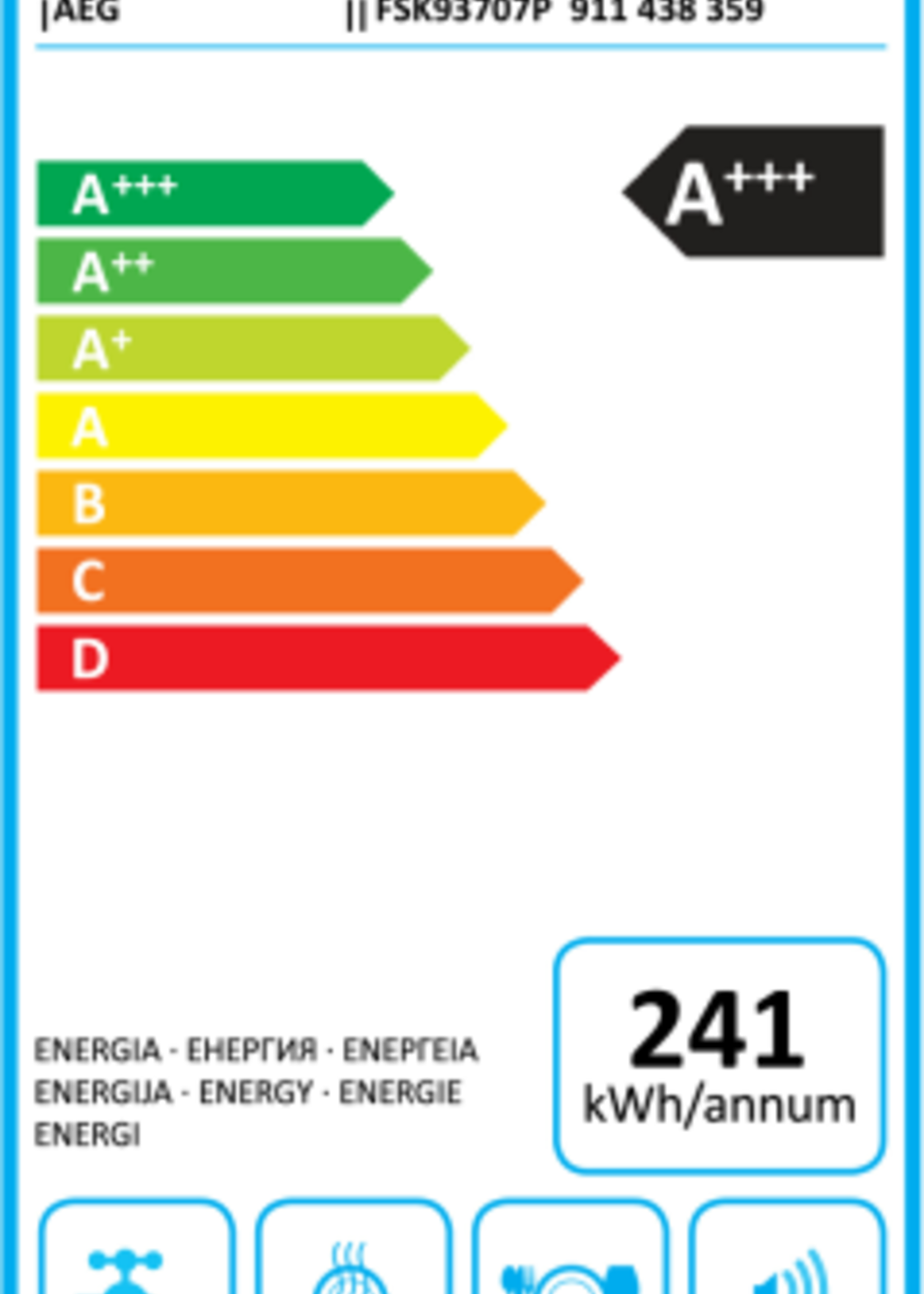 AEG FSK93707P inbouwvaatwasser