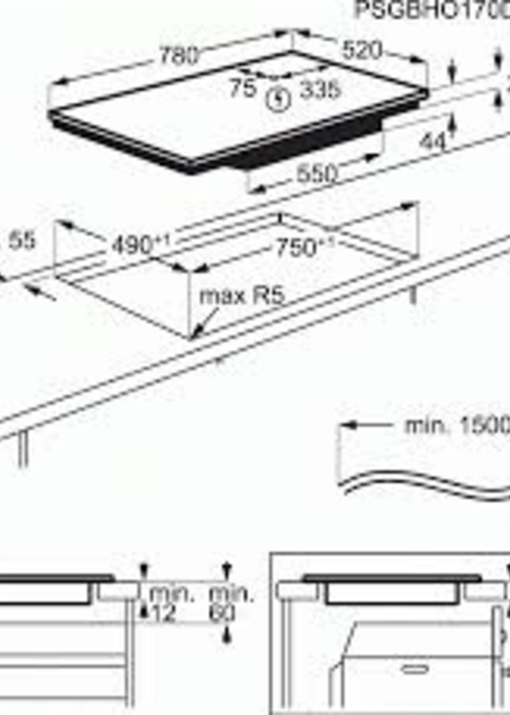 AEG IKE84475FB inductiekookplaat - 80 cm