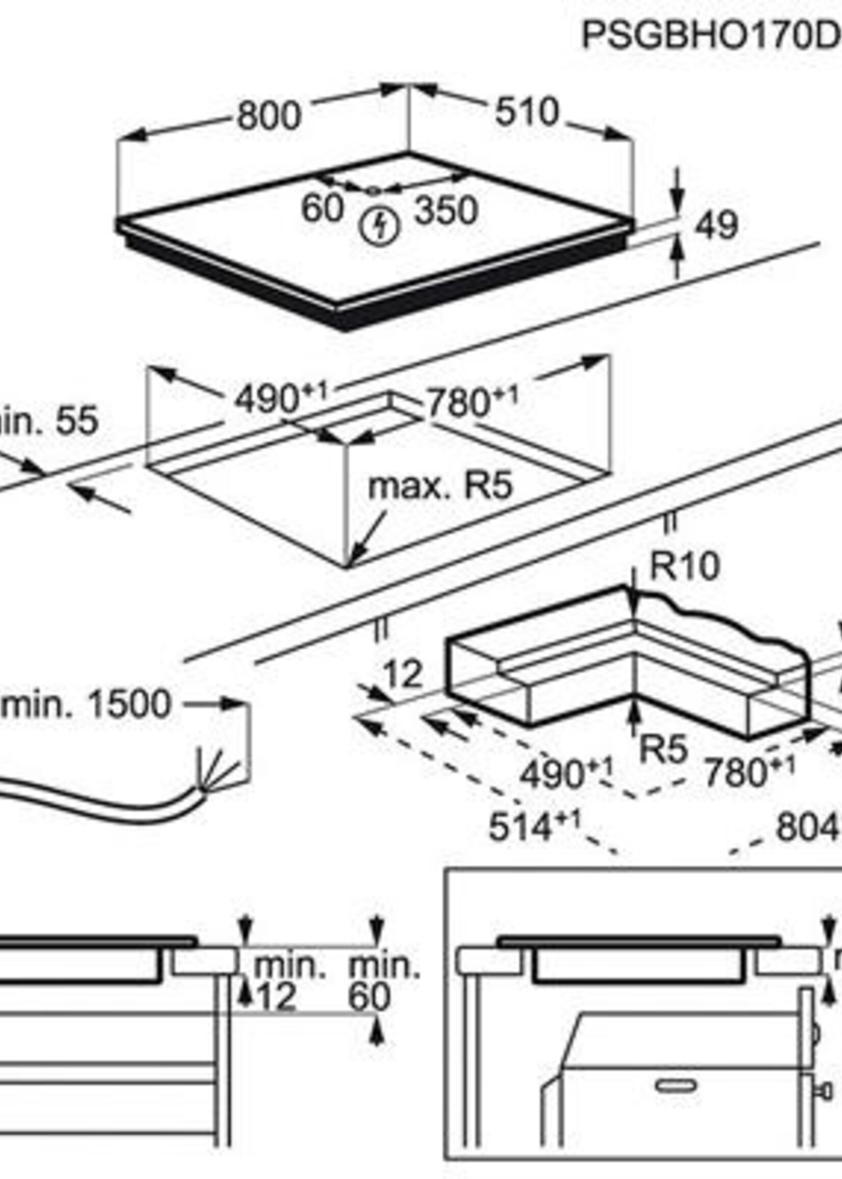 AEG IKE85651IB inductiekookplaat - 80 cm