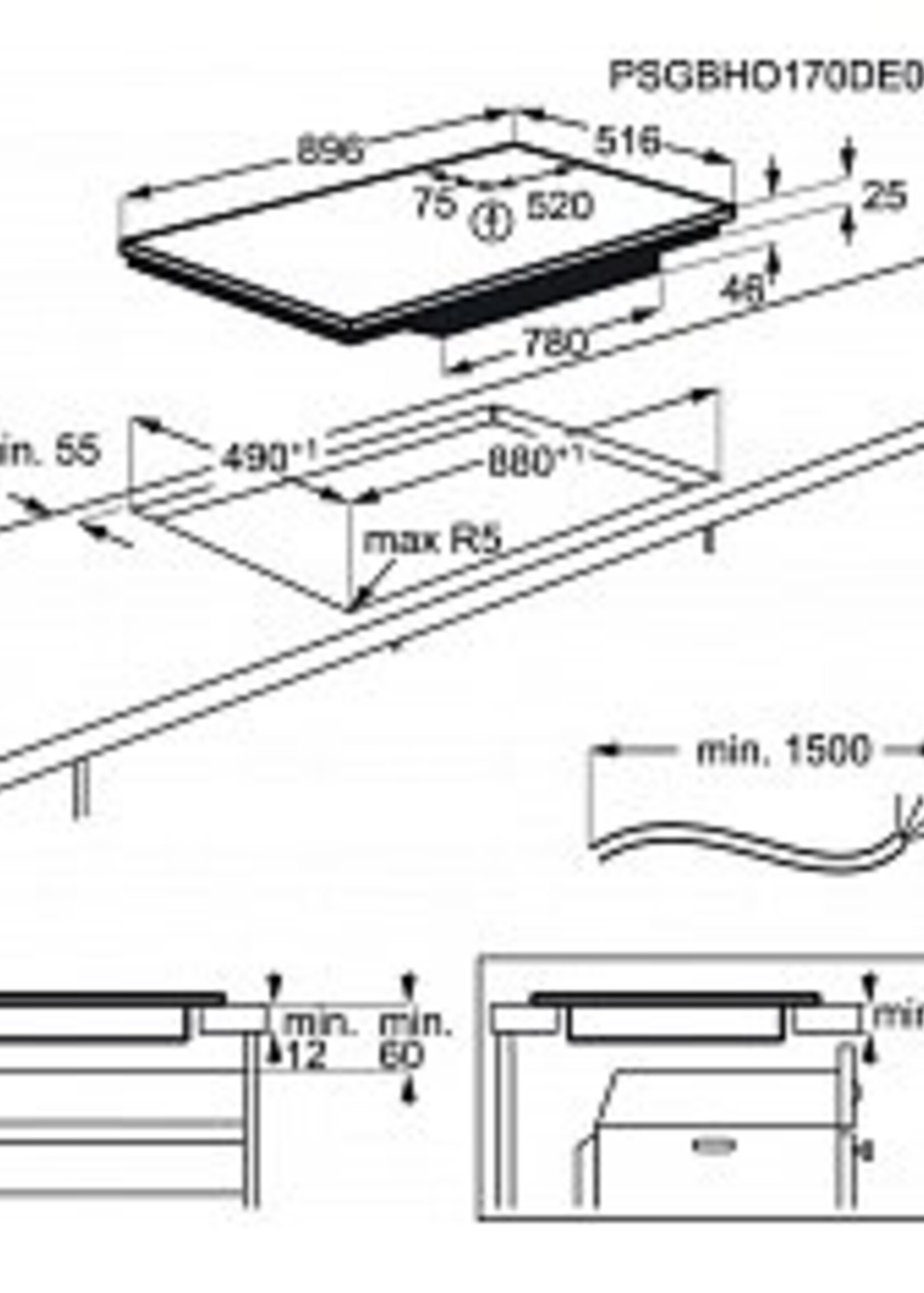 AEG IKE96654XB inductiekookplaat - 90 cm